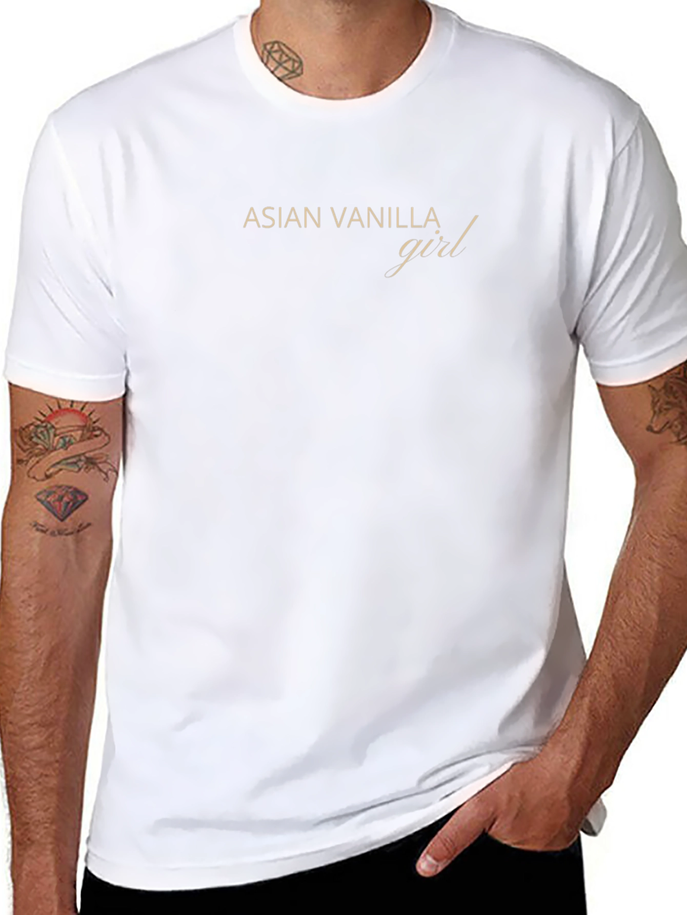 Asian Vanilla Girl Graphic Tee - Soft Cotton Blend