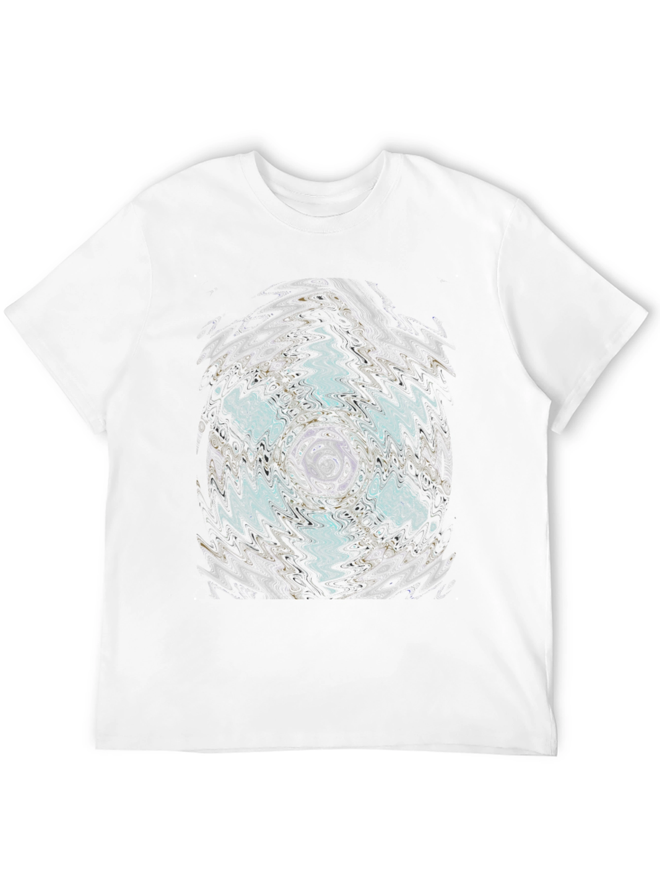 Abstract Vortex Graphic Black T-Shirt