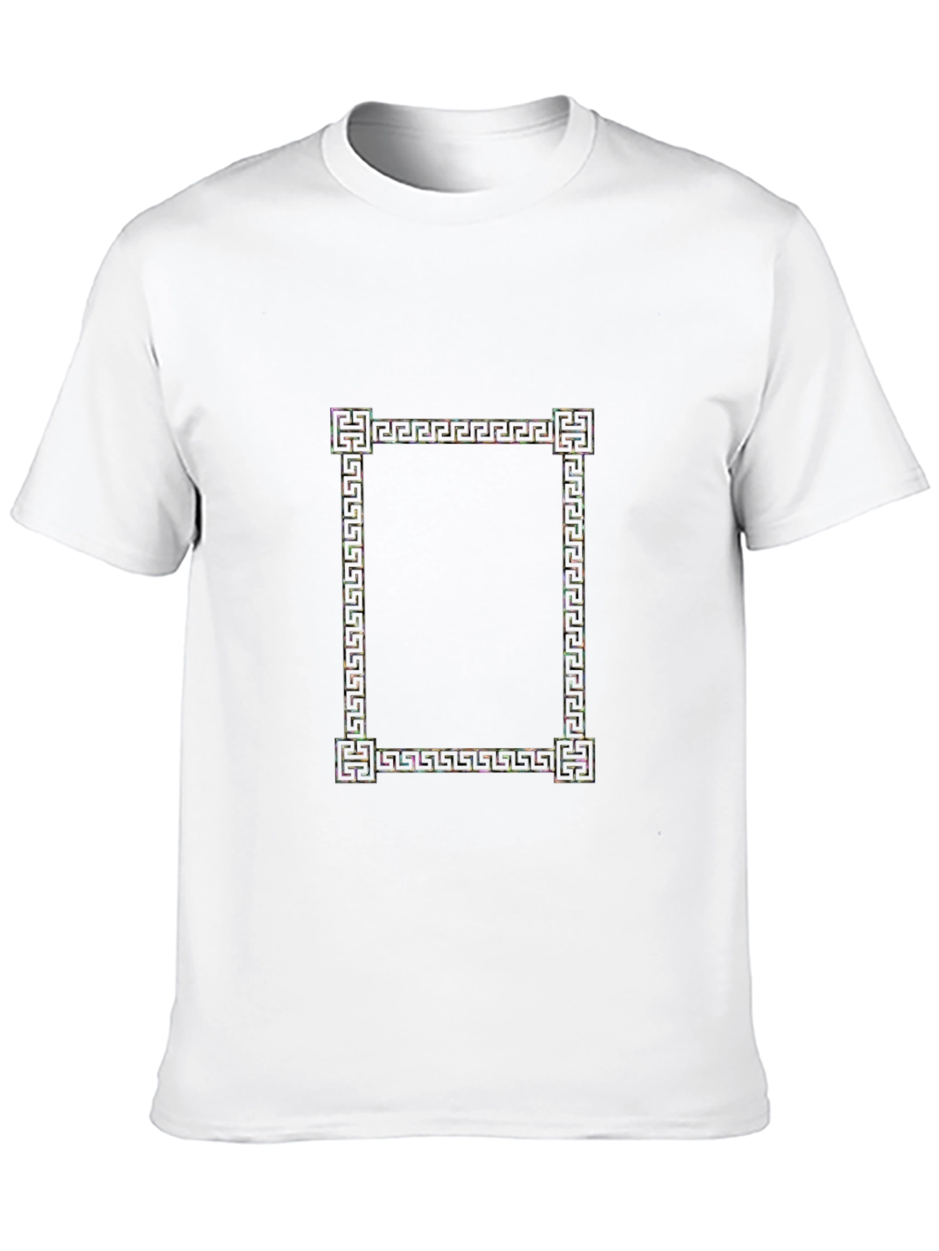 Geometric Frame Graphic Black T-Shirt