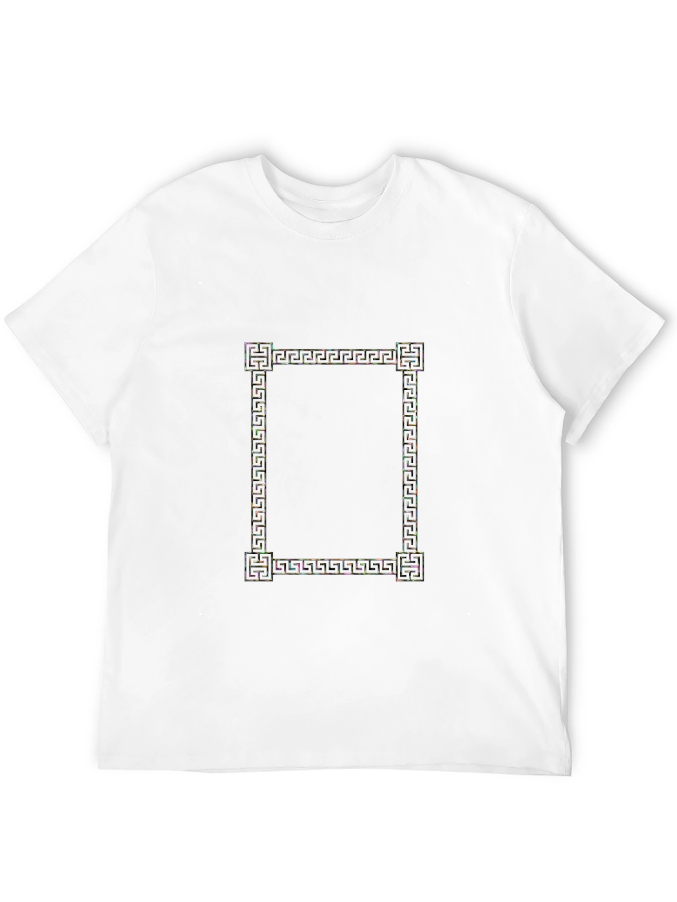 Geometric Frame Graphic Black T-Shirt
