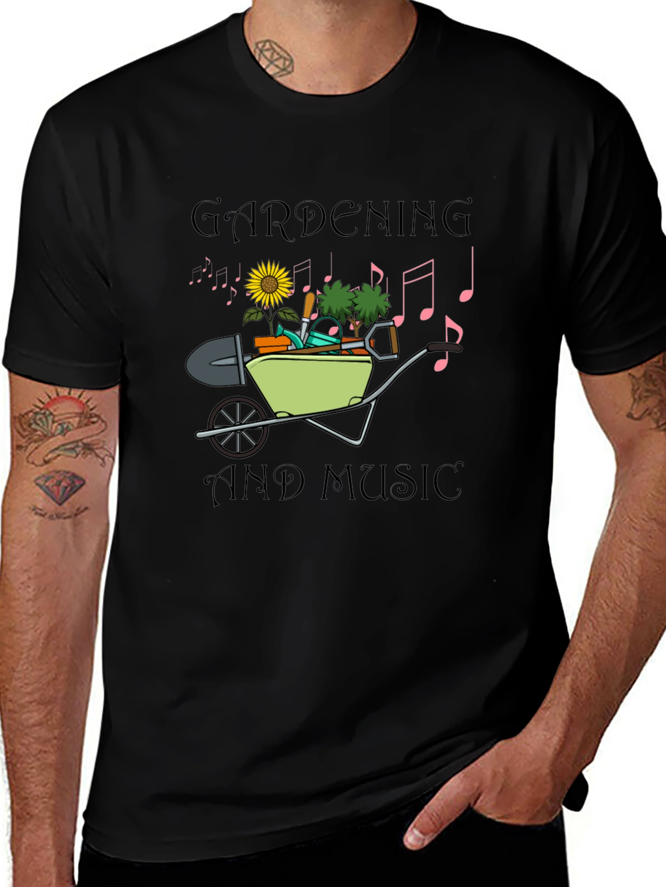 Gardening and Music Graphic Tee