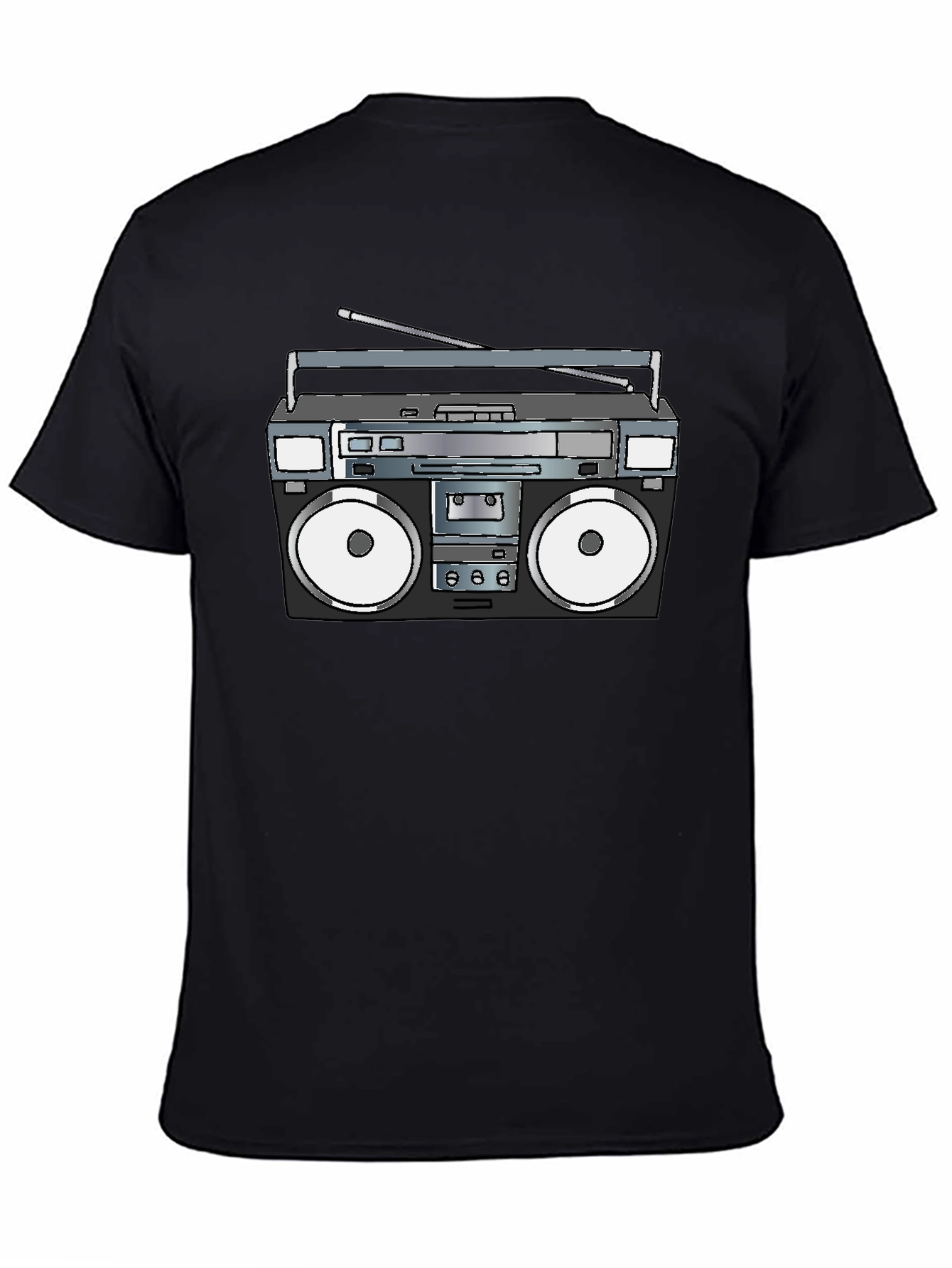 Retro Boombox T-Shirt - Black