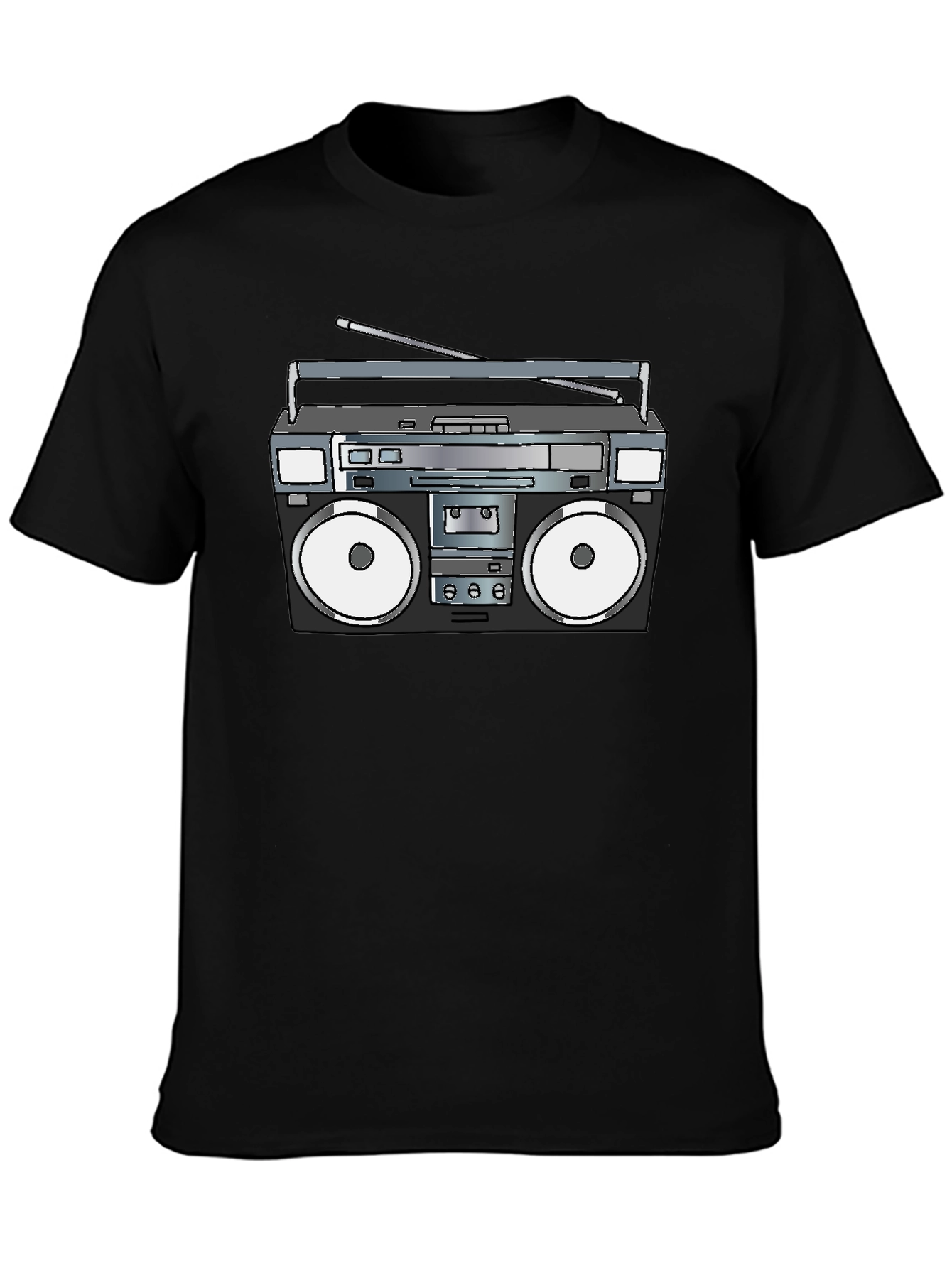Retro Boombox T-Shirt - Black
