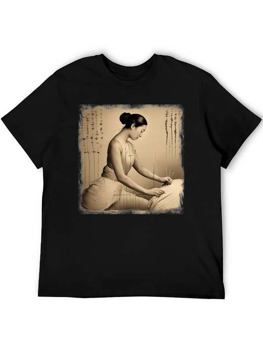 Acupuncture Art Graphic Tee Shirt