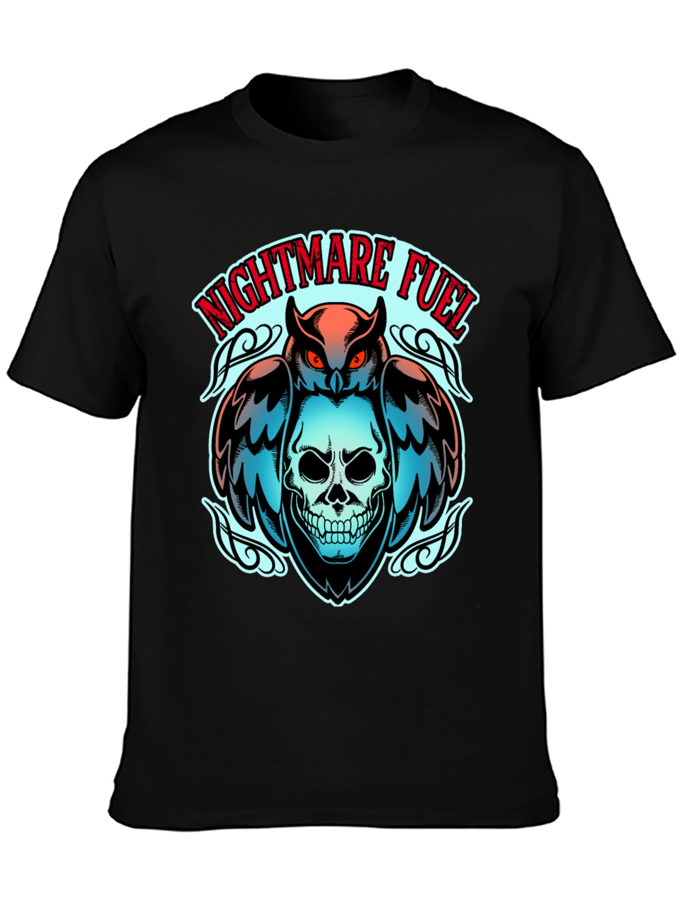 Nightmare Fuel Owl & Skull Graphic Tee