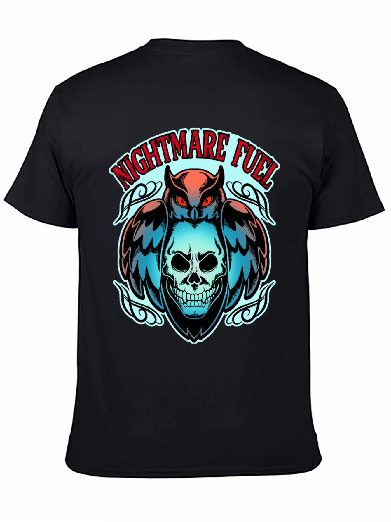 Nightmare Fuel Owl & Skull Graphic Tee