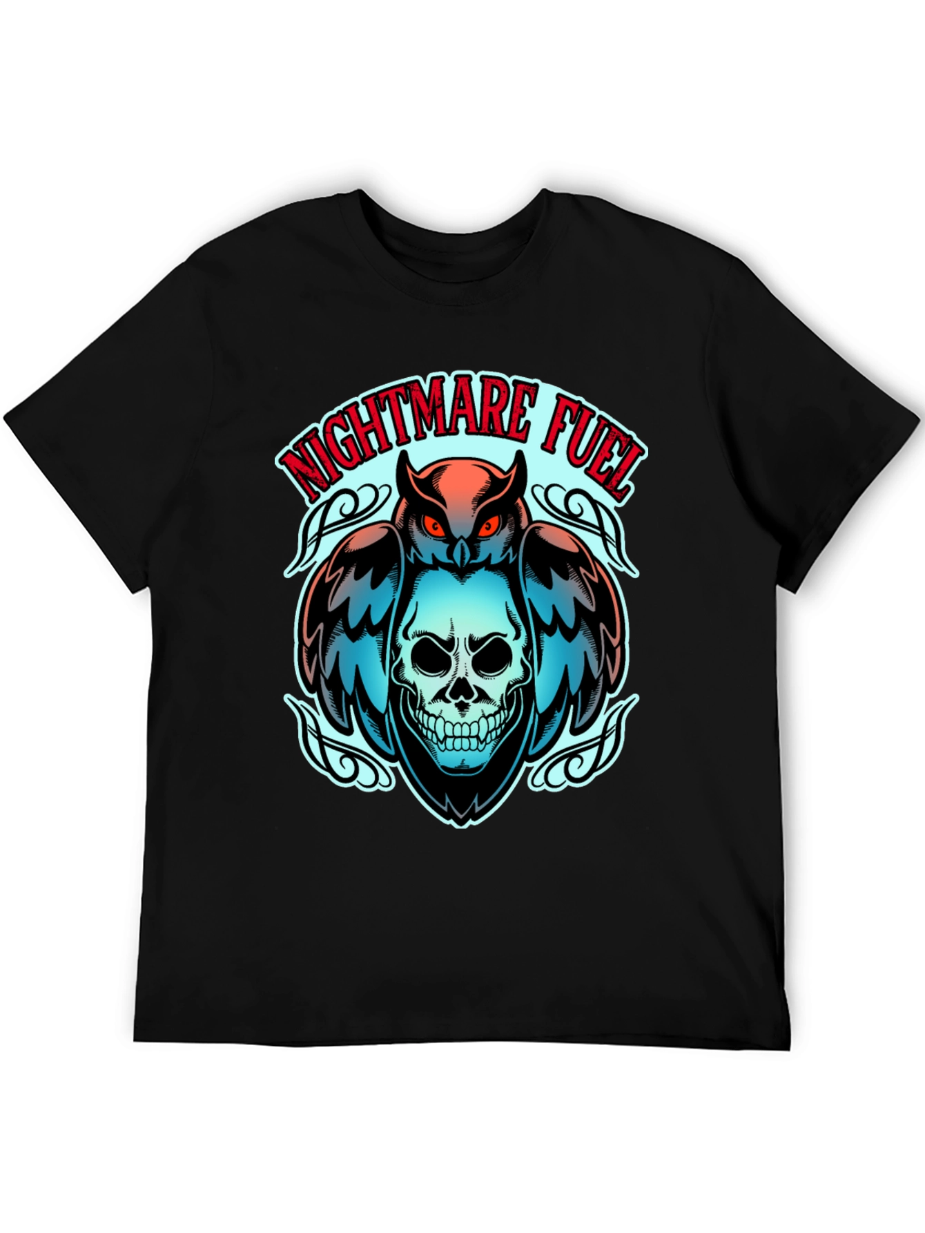 Nightmare Fuel Owl & Skull Graphic Tee