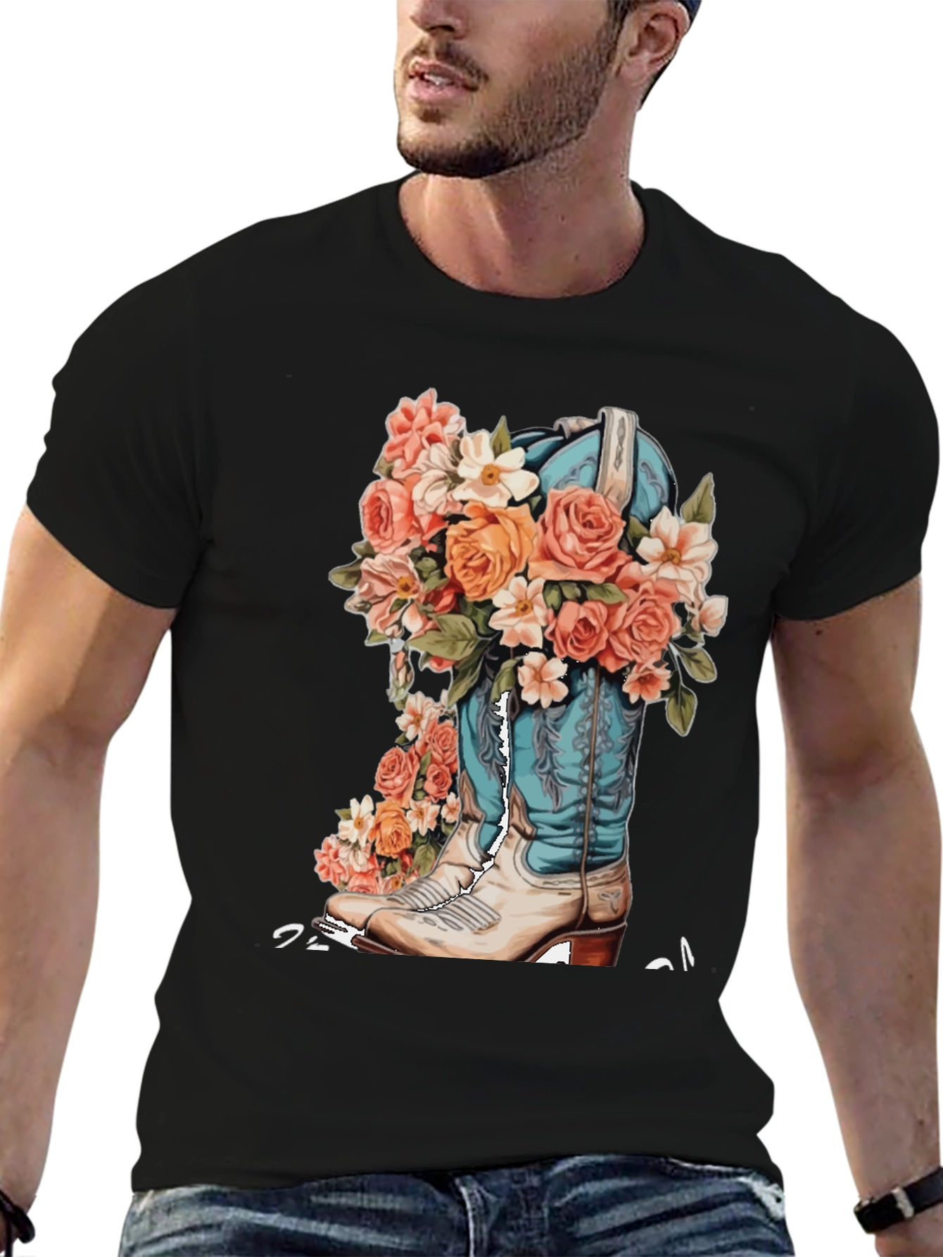 Floral Cowboy Boot Graphic Tee