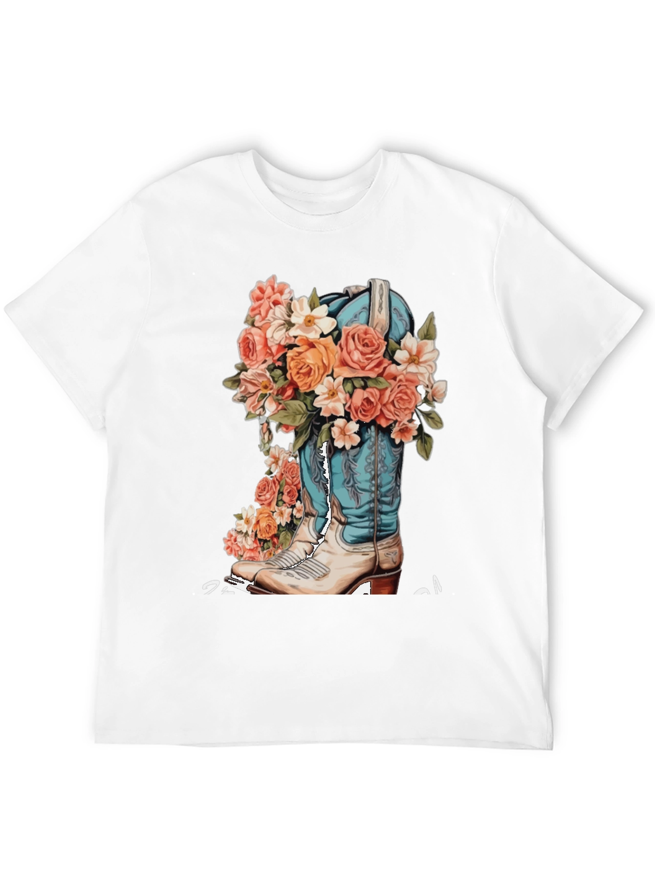 Floral Cowboy Boot Graphic Tee