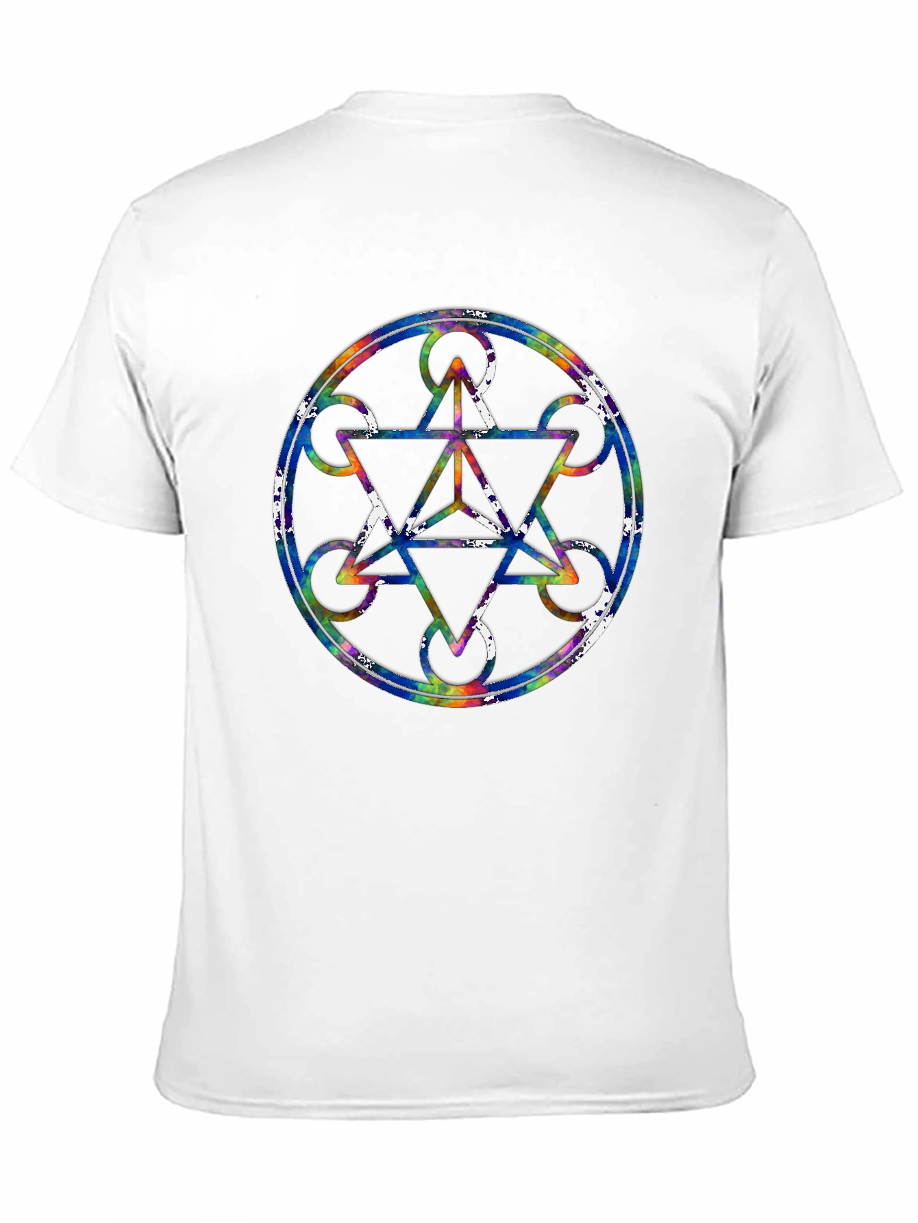 Geometric Pattern Graphic Tee - Stylish Mens Black T-Shirt