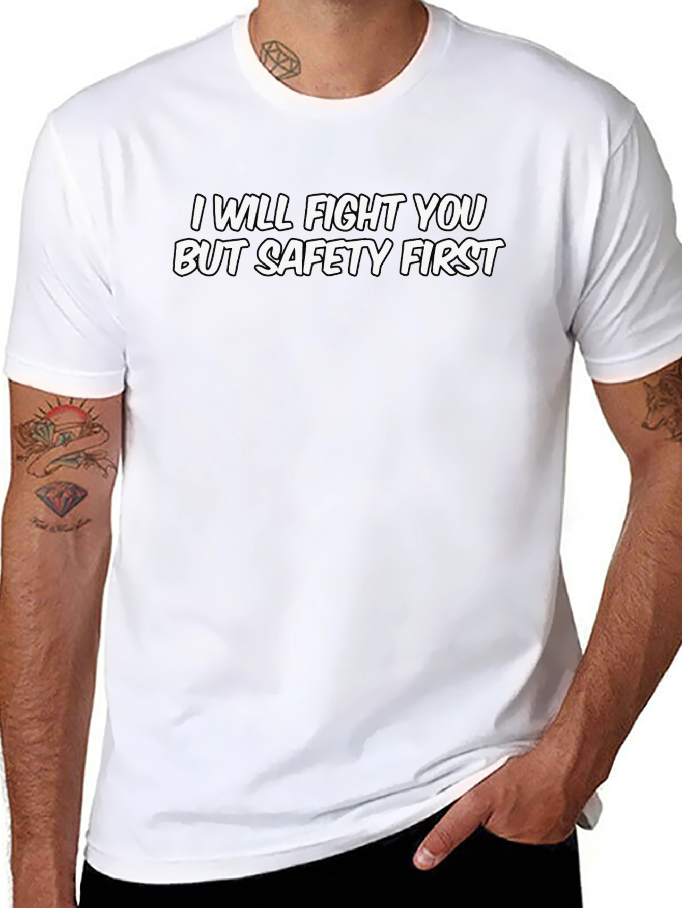 Funny Safety First Graphic Tee