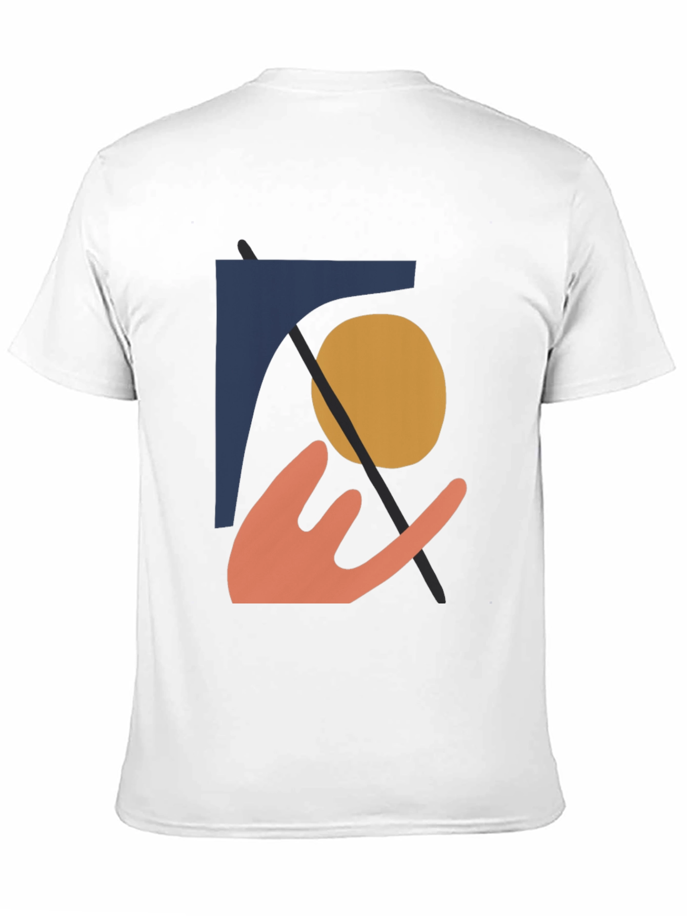 Abstract Graphic Print Black T-Shirt