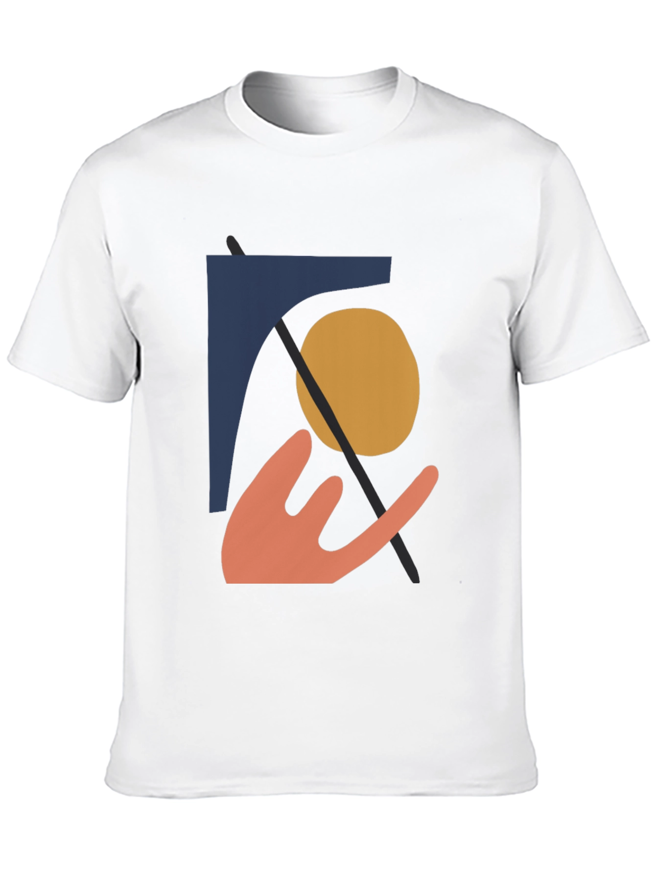 Abstract Graphic Print Black T-Shirt