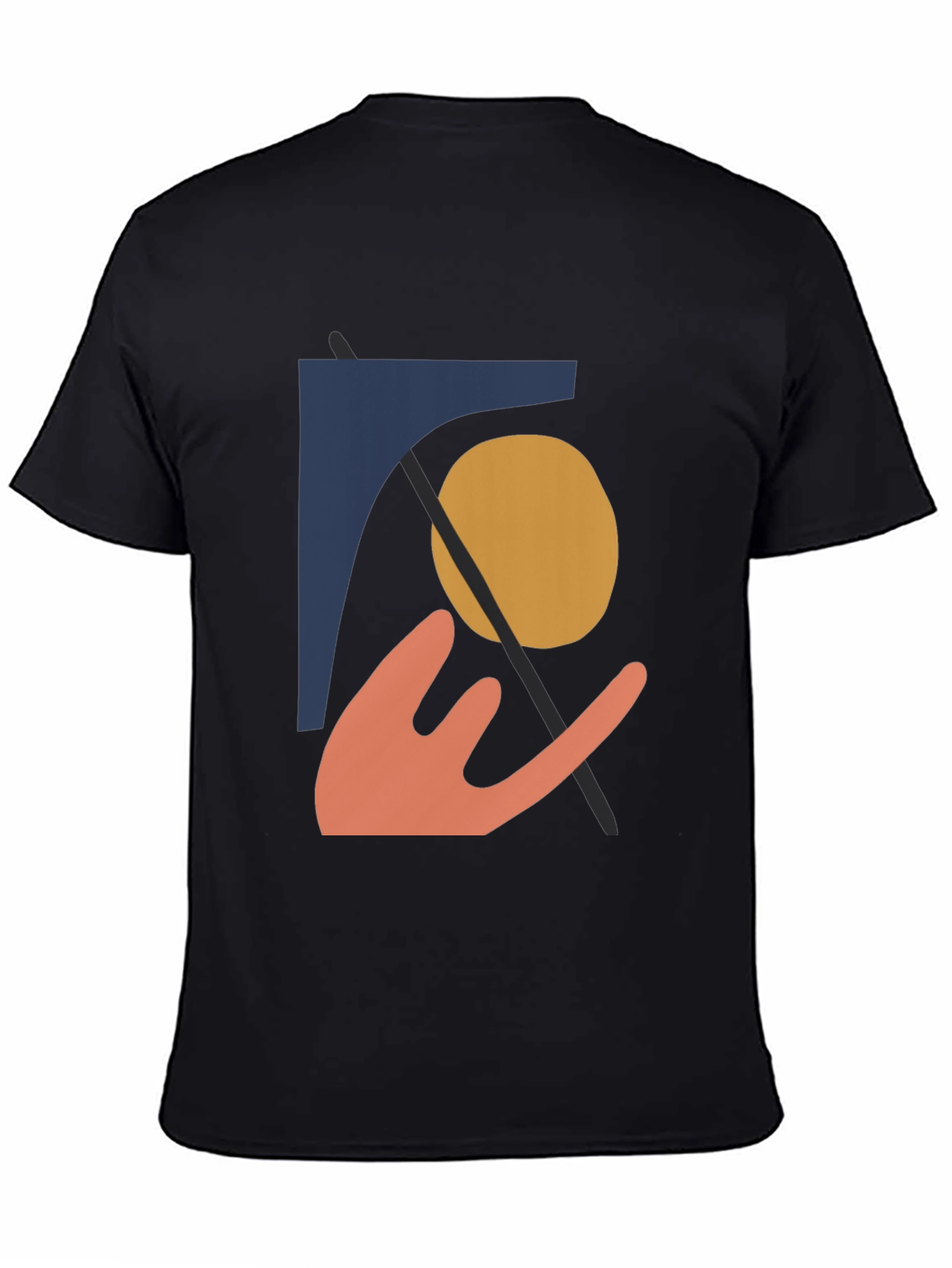 Abstract Graphic Print Black T-Shirt