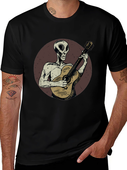 Alien Guitarist Graphic T-Shirt - Unique Design