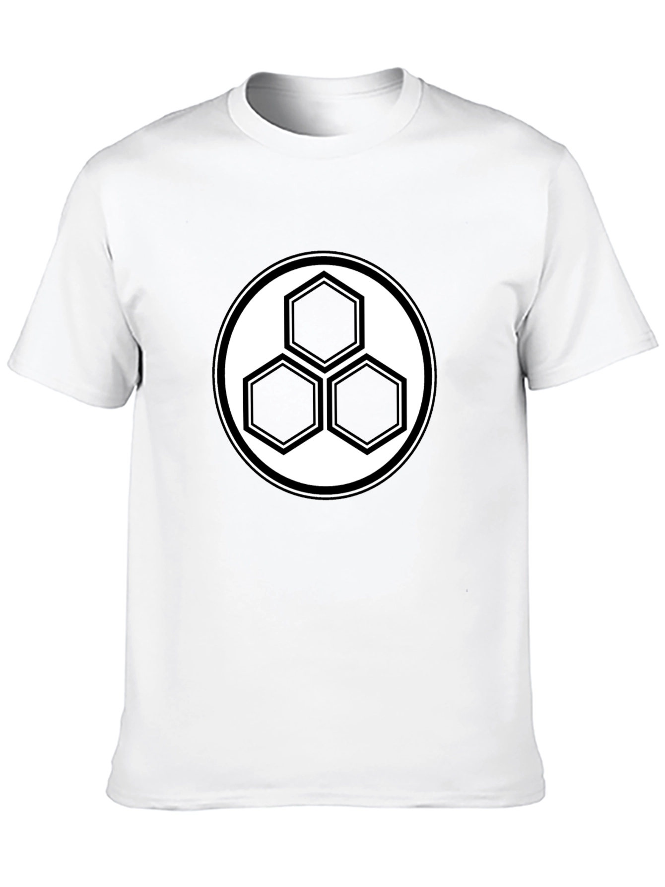 Geometric Hexagon T-Shirt - Modern Minimalist Design