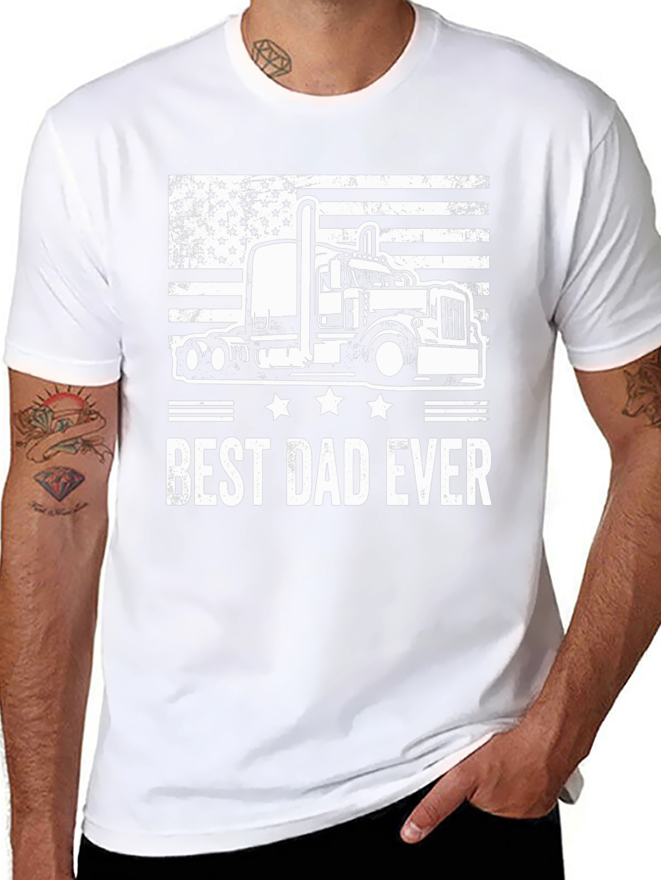 Best Dad Ever Trucker T-Shirt