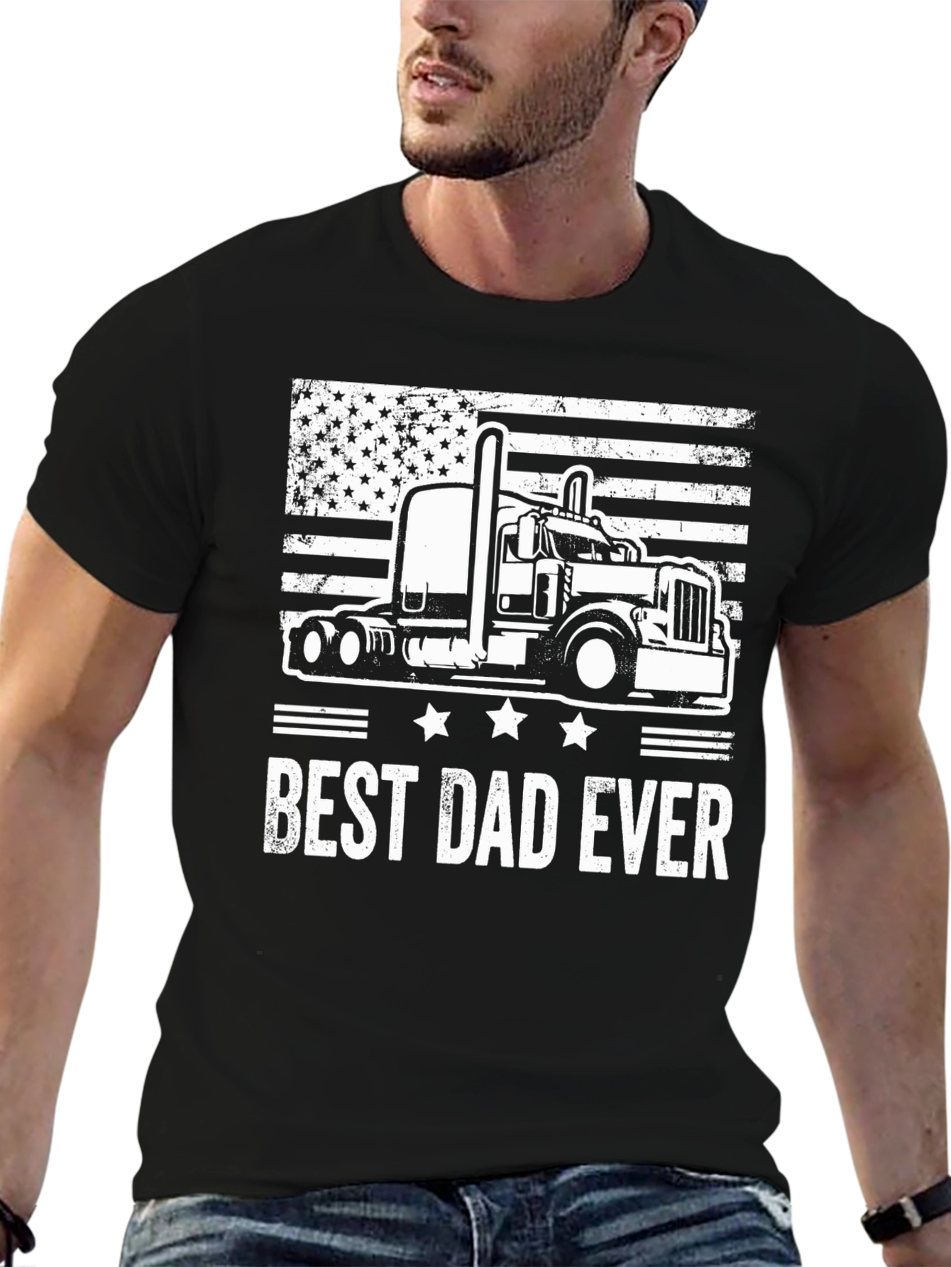 Best Dad Ever Trucker T-Shirt