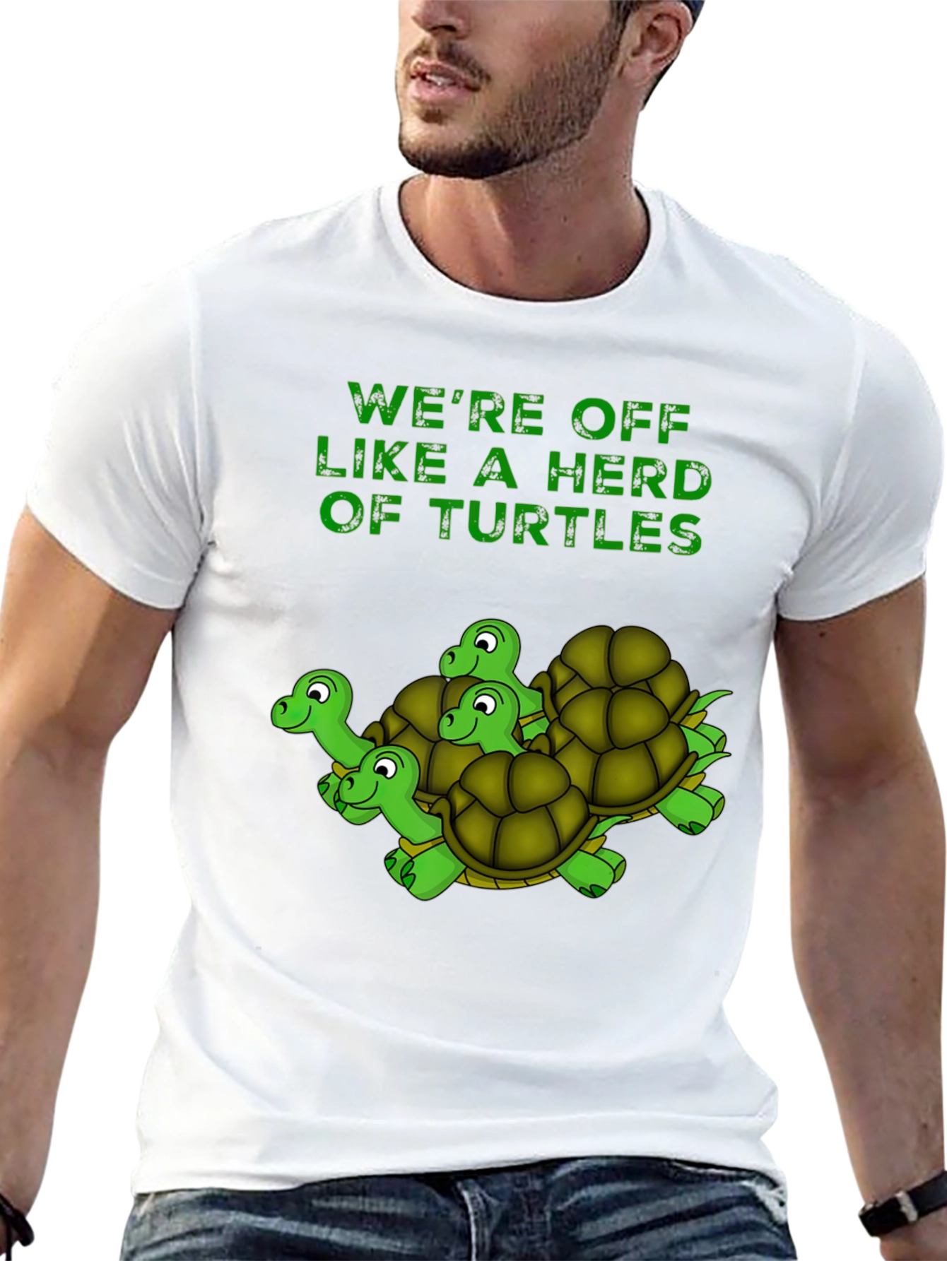 Turtle Herd Graphic T-Shirt - Black Cotton Tee