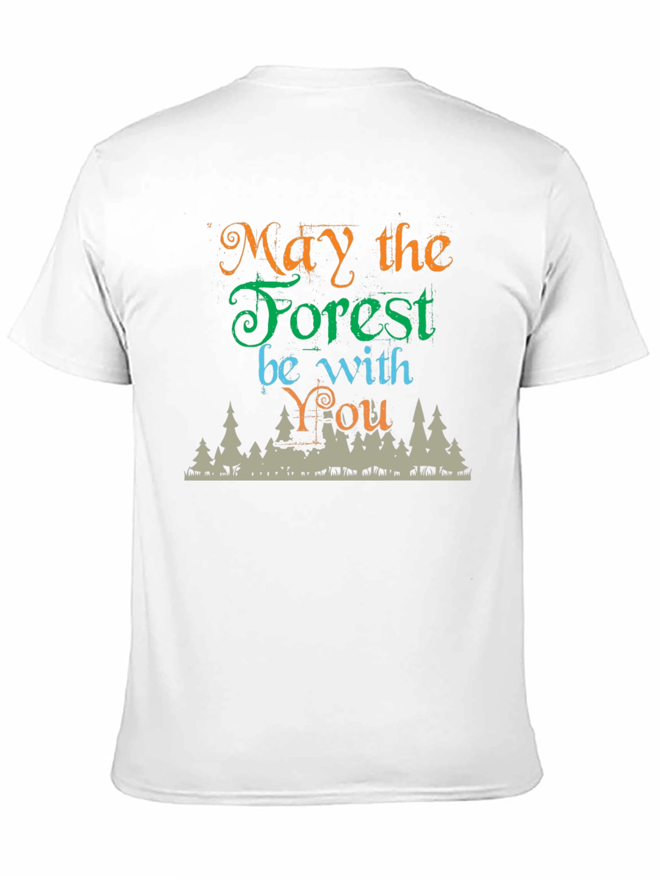 May the Forest Be With You Black T-Shirt