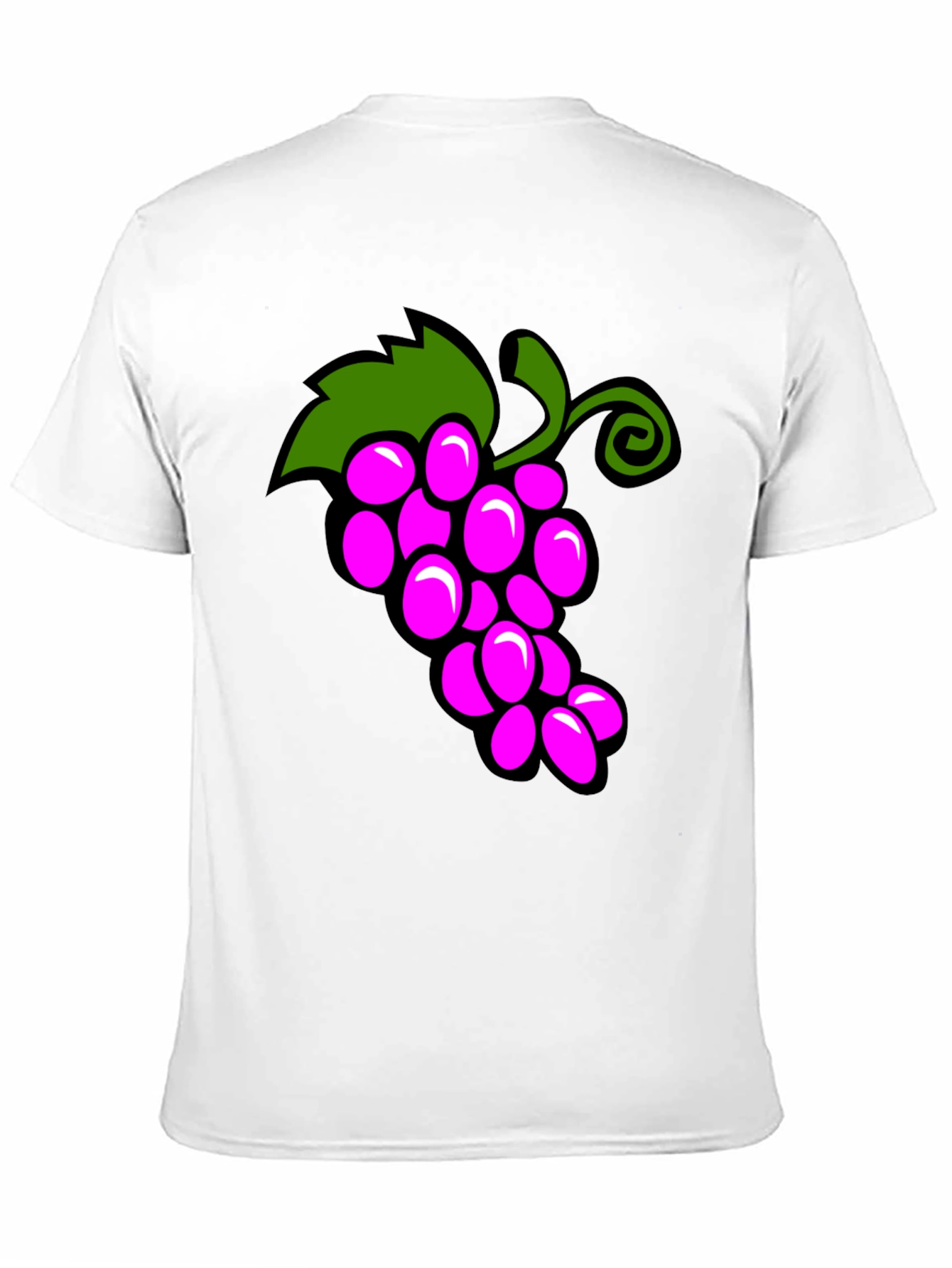 Funny Grapes Graphic Black T-Shirt