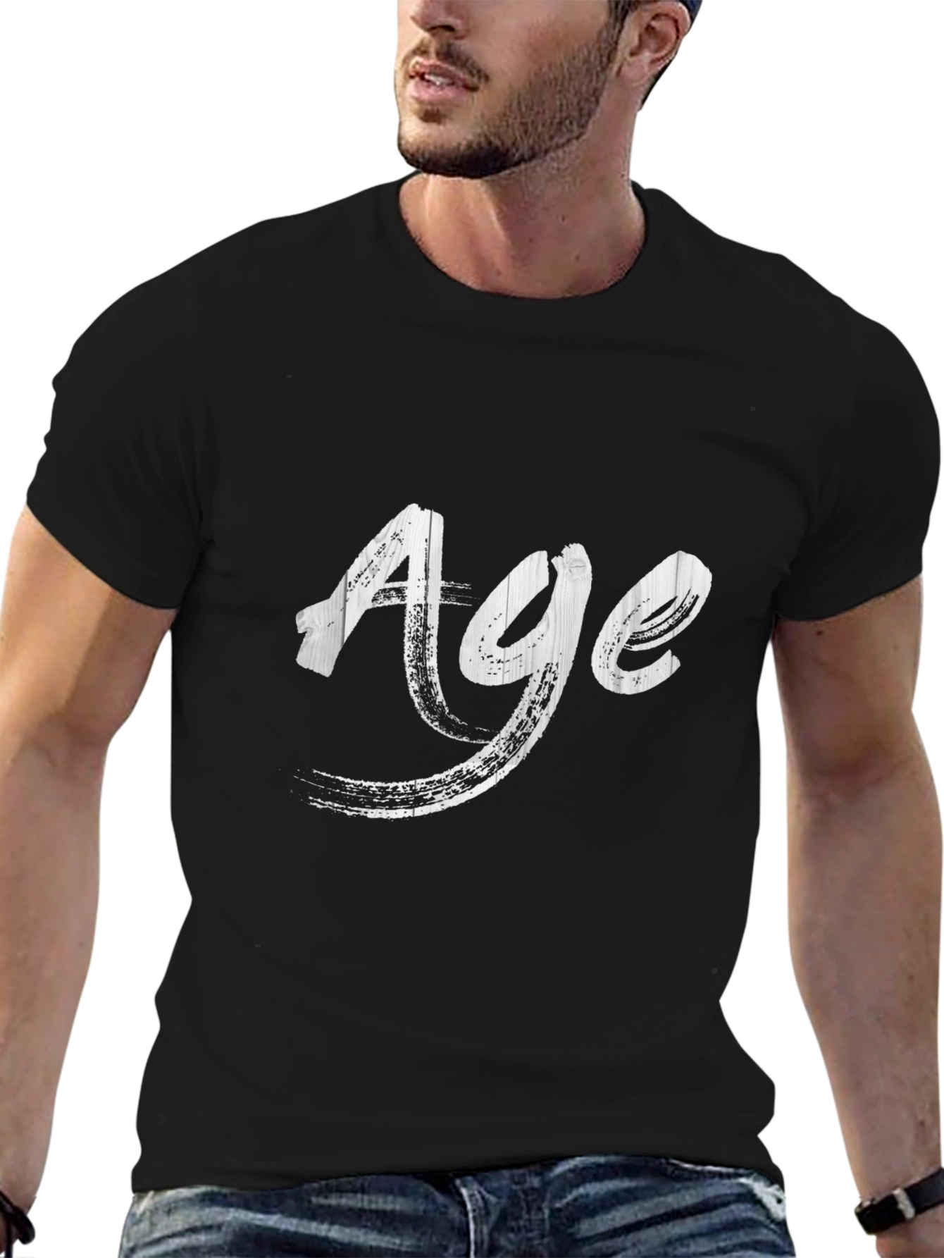 Age Graphic Print Black T-Shirt