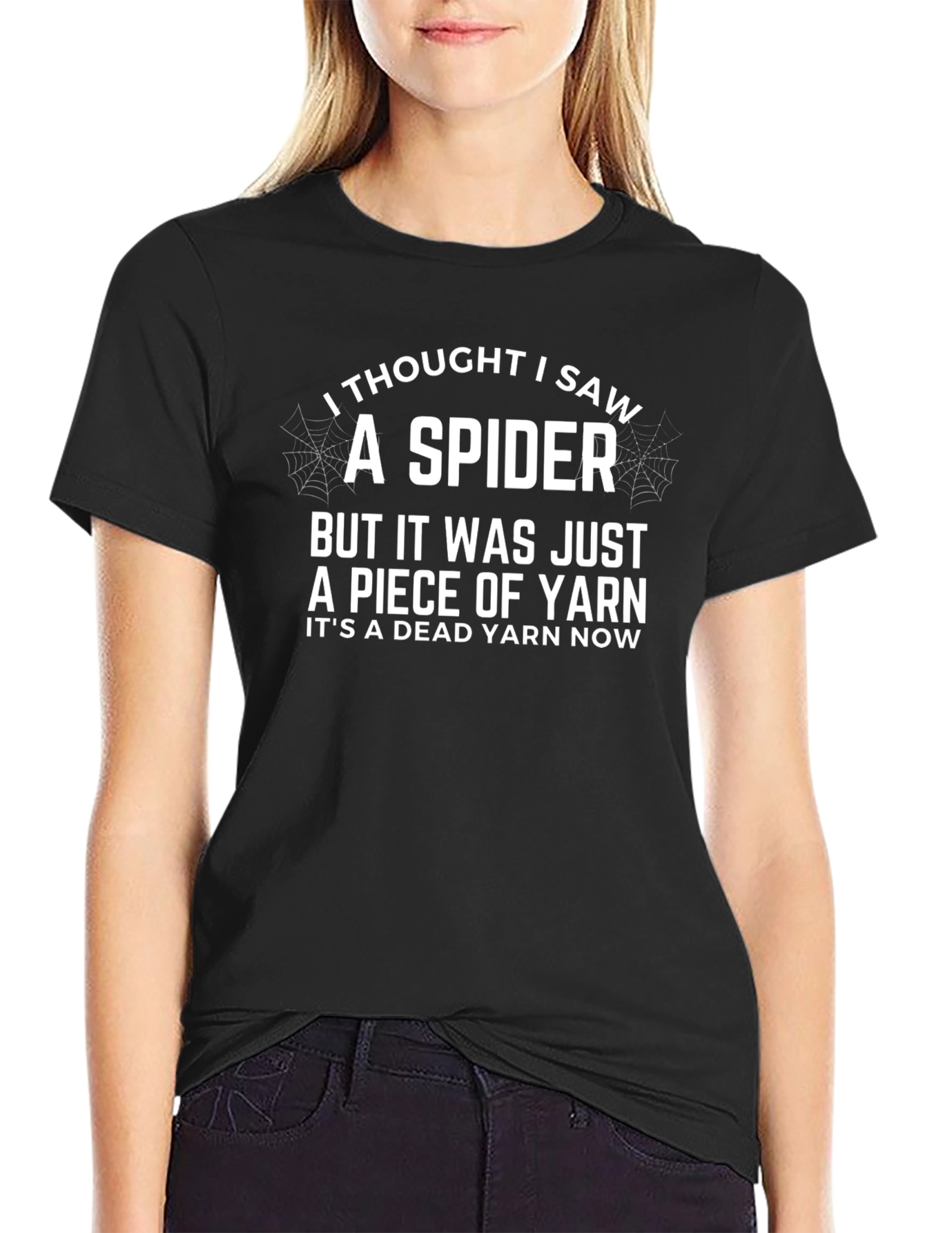 Funny Spider Yarn T-Shirt - Dead Yarn Now!