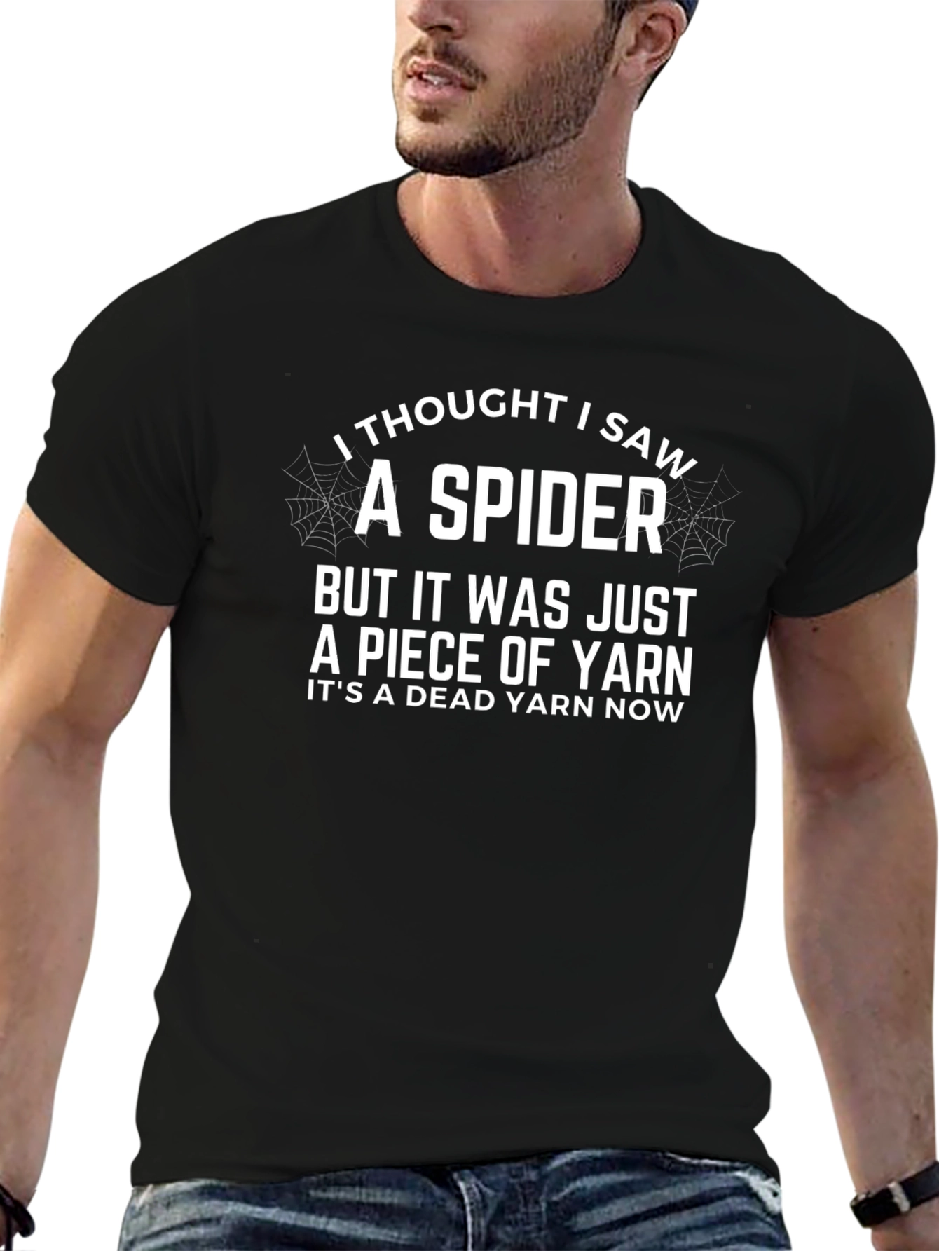 Funny Spider Yarn T-Shirt - Dead Yarn Now!