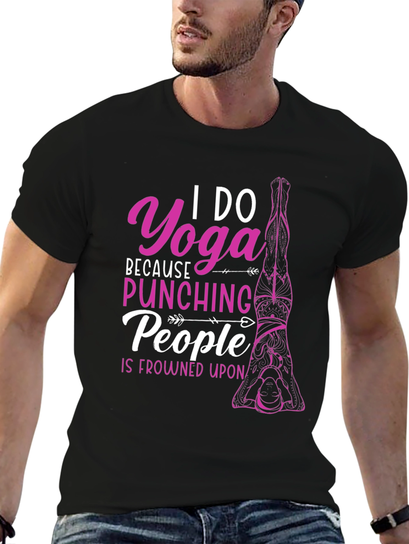 Yoga Punching People Graphic T-Shirt