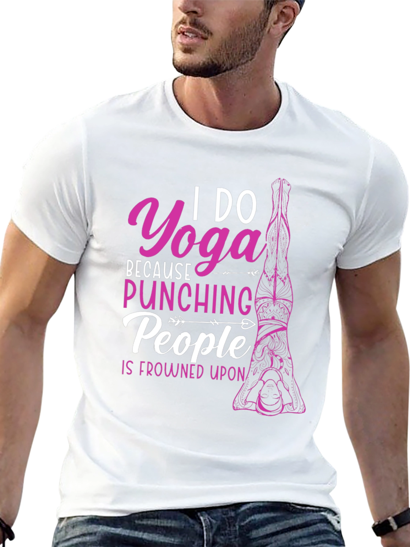 Yoga Punching People Graphic T-Shirt