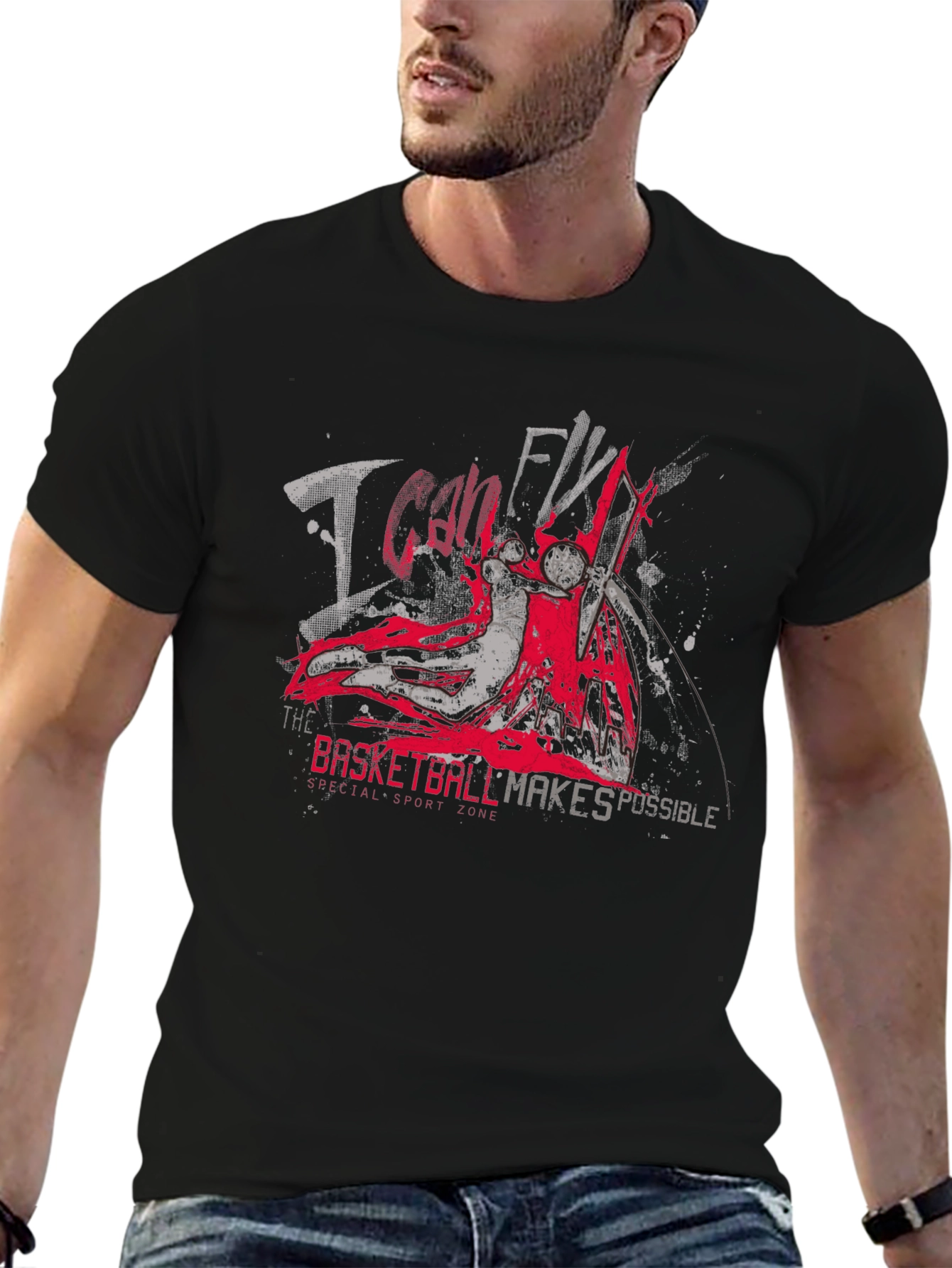 I Can Fly Basketball Graphic T-Shirt