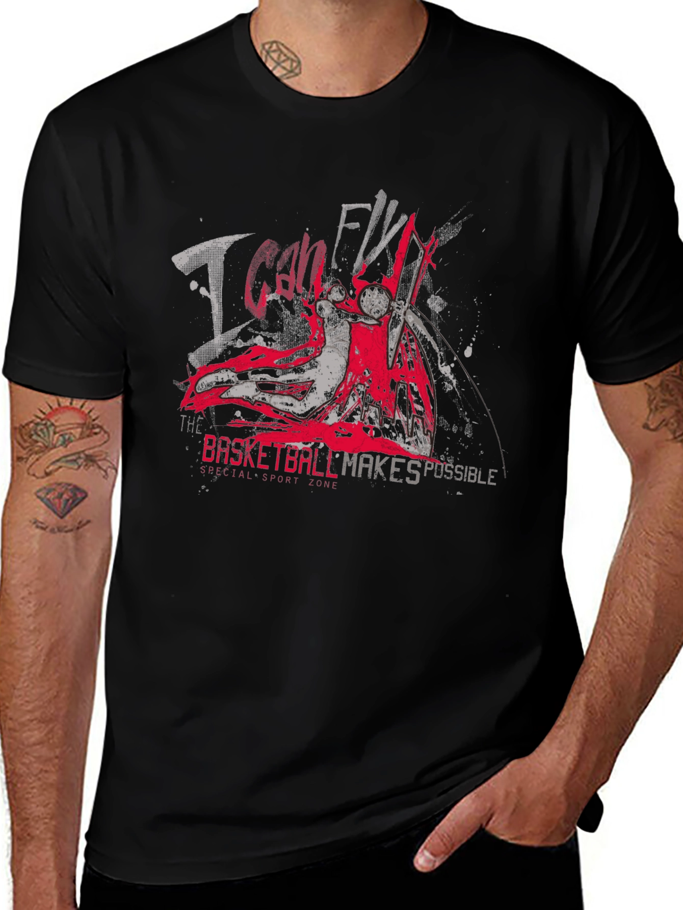 I Can Fly Basketball Graphic T-Shirt