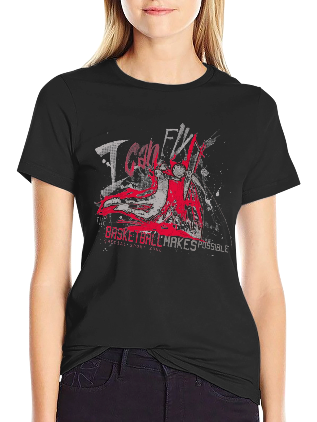 I Can Fly Basketball Graphic T-Shirt