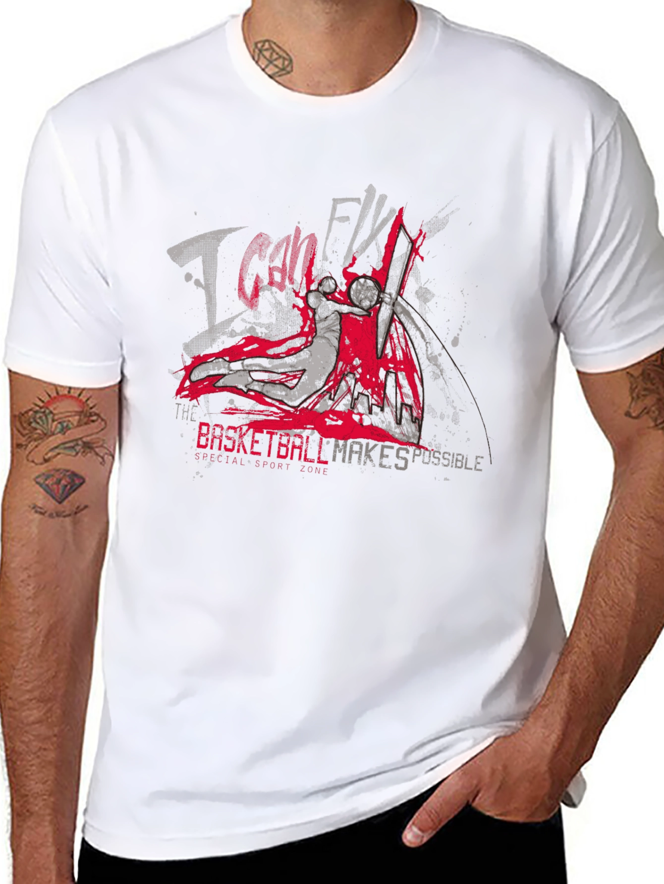 I Can Fly Basketball Graphic T-Shirt