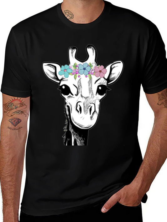 Giraffe Flower Crown Graphic Tee