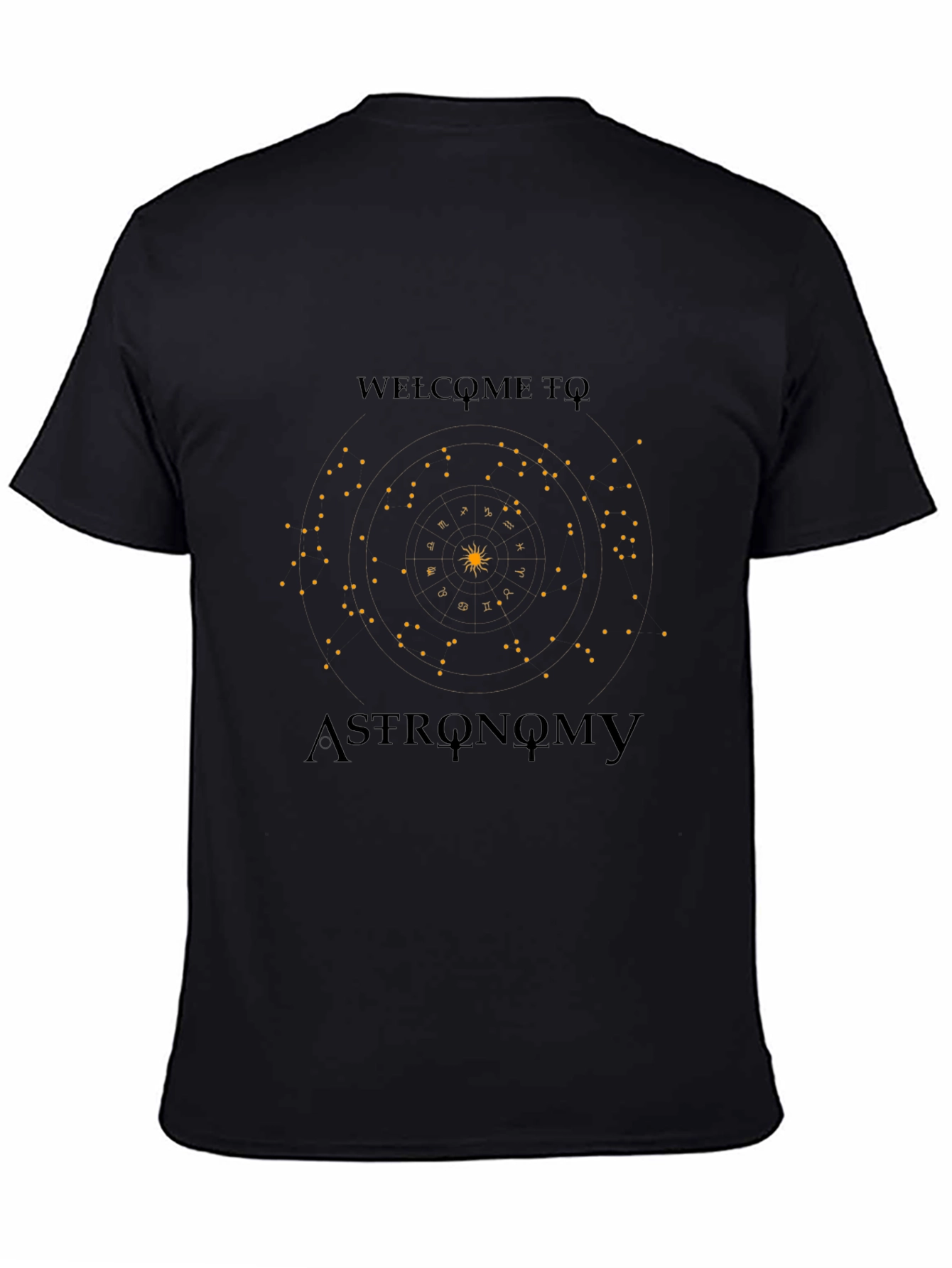 Astronomy Graphic Print Black T-Shirt