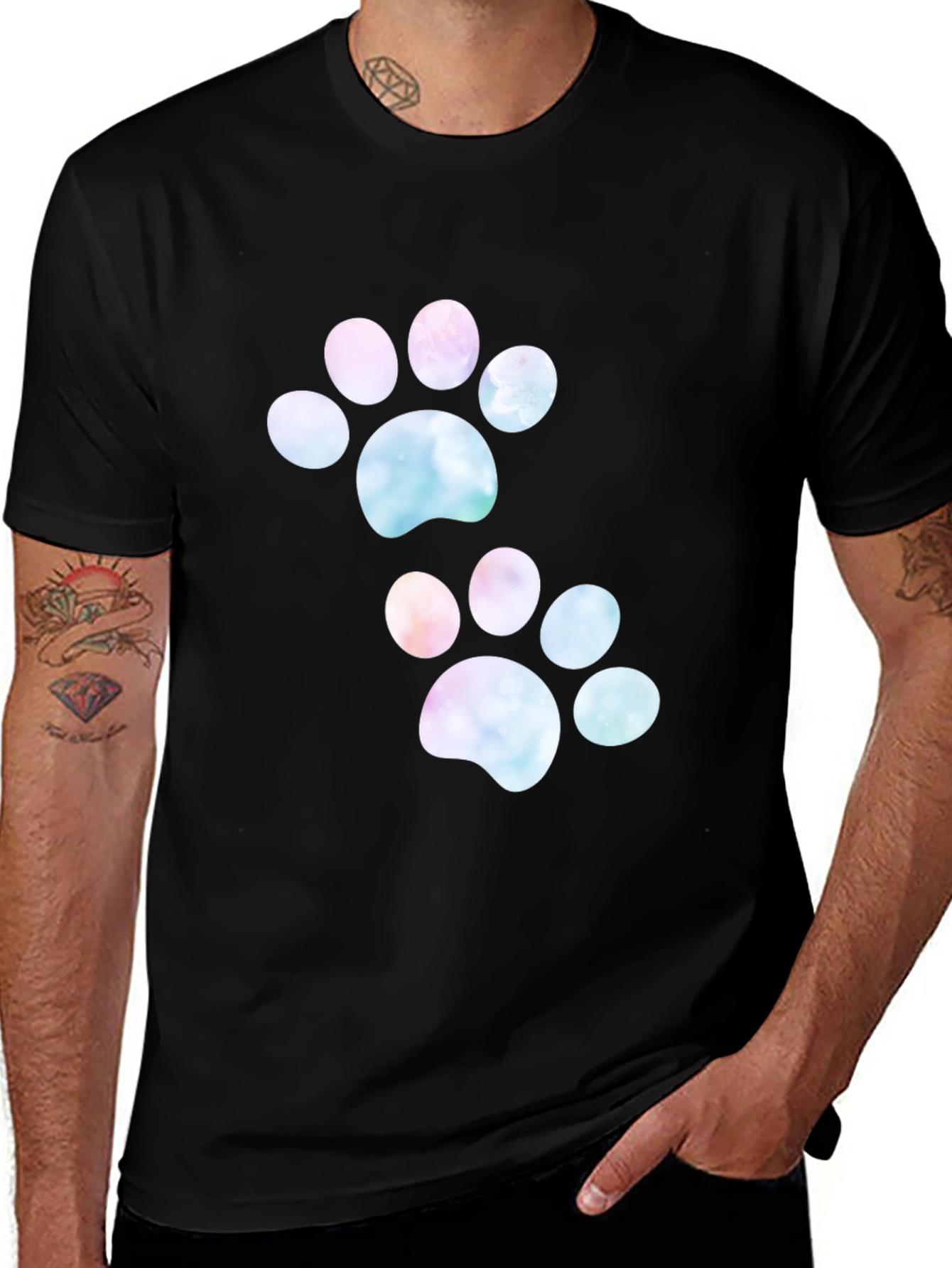 Paw Print T-Shirt – Dog Lover Graphic Tee Casual Gift