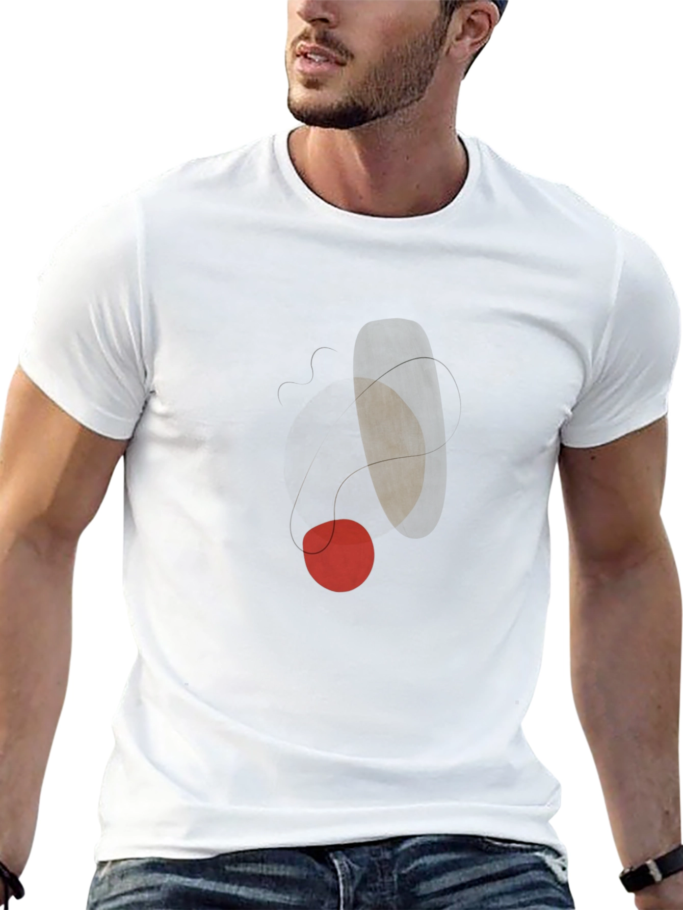 Abstract Art Graphic T-Shirt - Modern Casual Tee
