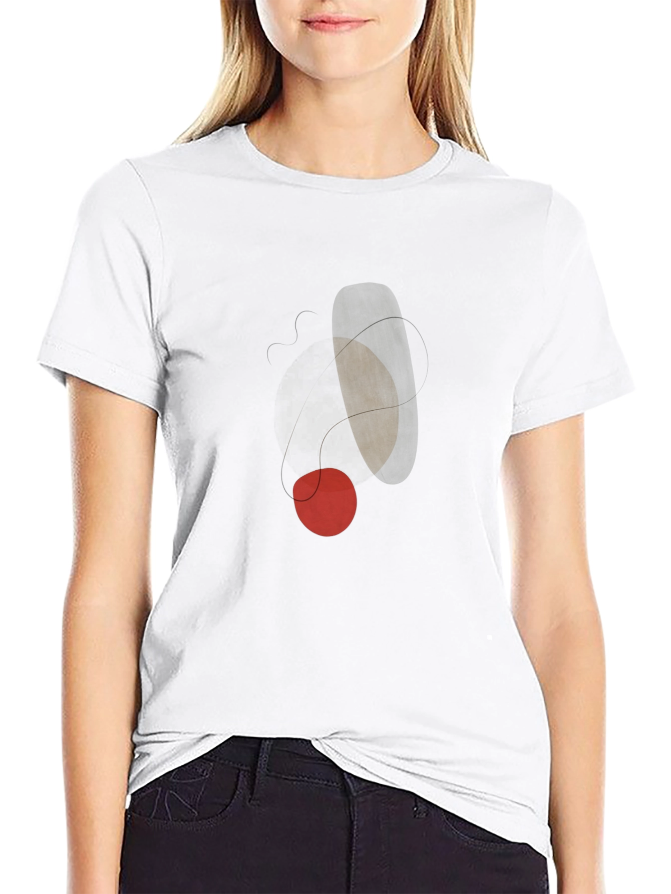 Abstract Art Graphic T-Shirt - Modern Casual Tee