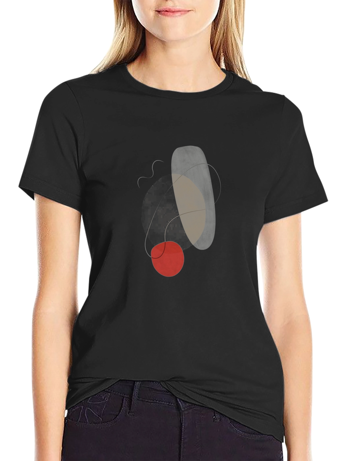 Abstract Art Graphic T-Shirt - Modern Casual Tee