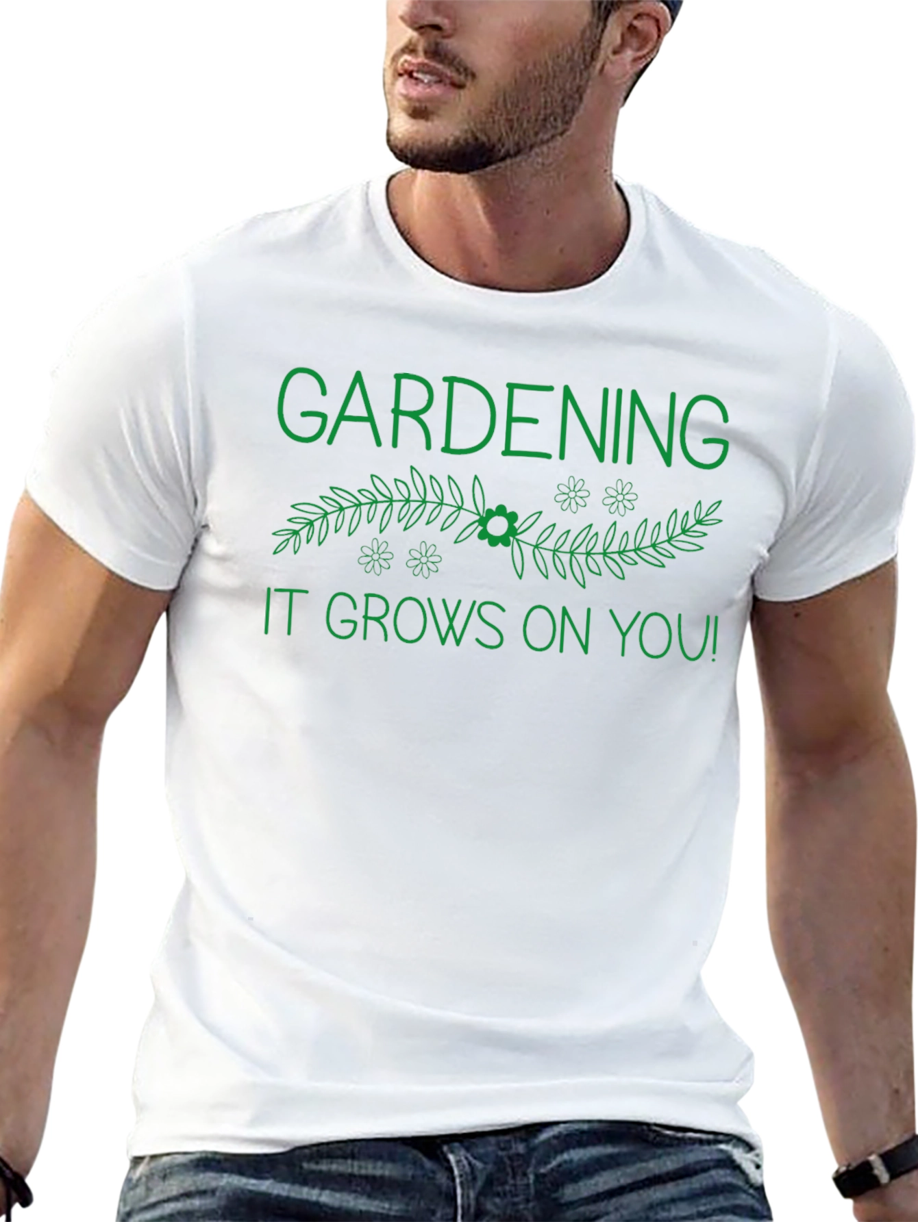 Gardening It Grows On You! Black T-Shirt