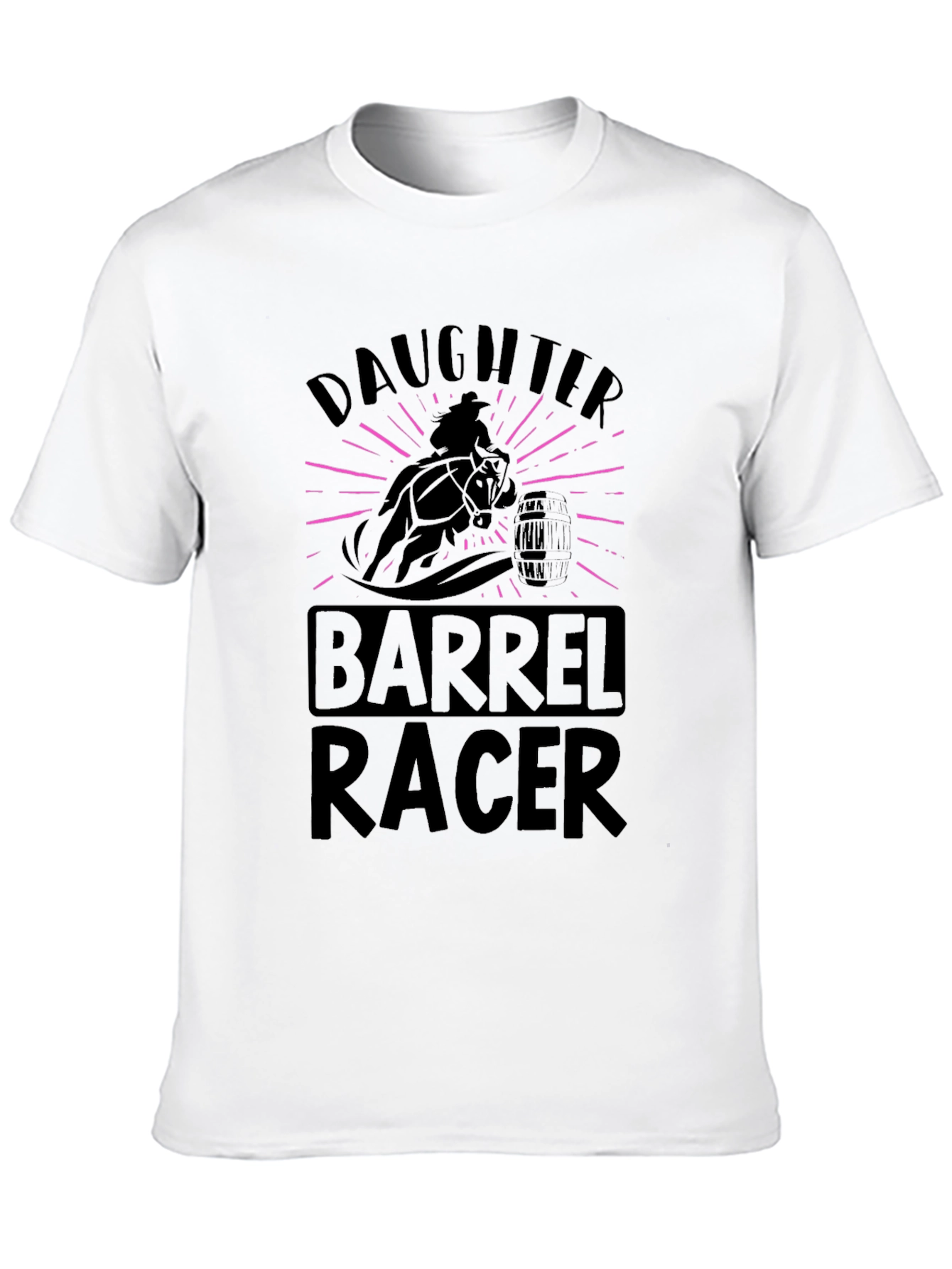 Daughter Barrel Racer Graphic Tee - Black Cotton T-Shirt