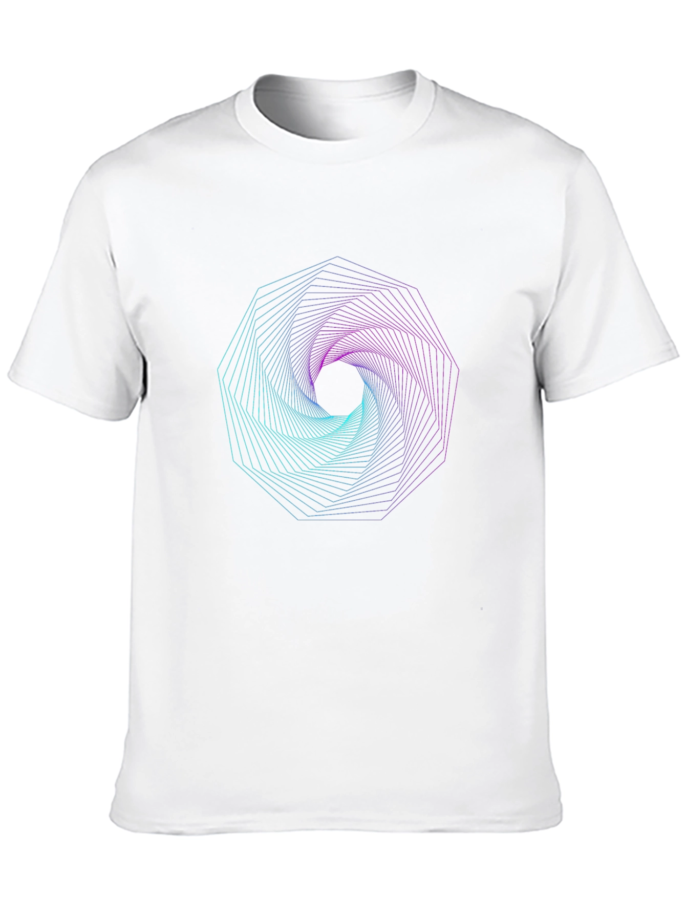 Geometric Vortex Graphic Print T-Shirt