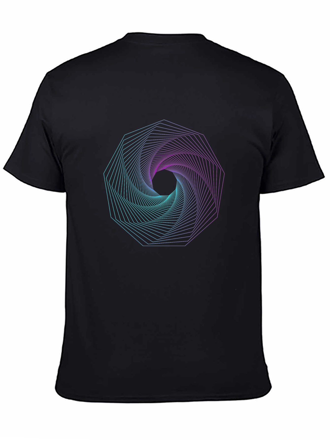 Geometric Vortex Graphic Print T-Shirt
