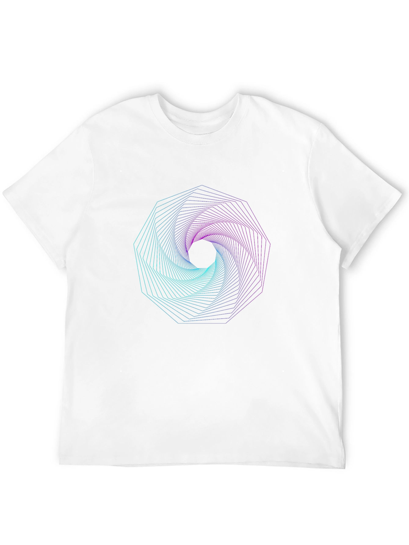 Geometric Vortex Graphic Print T-Shirt