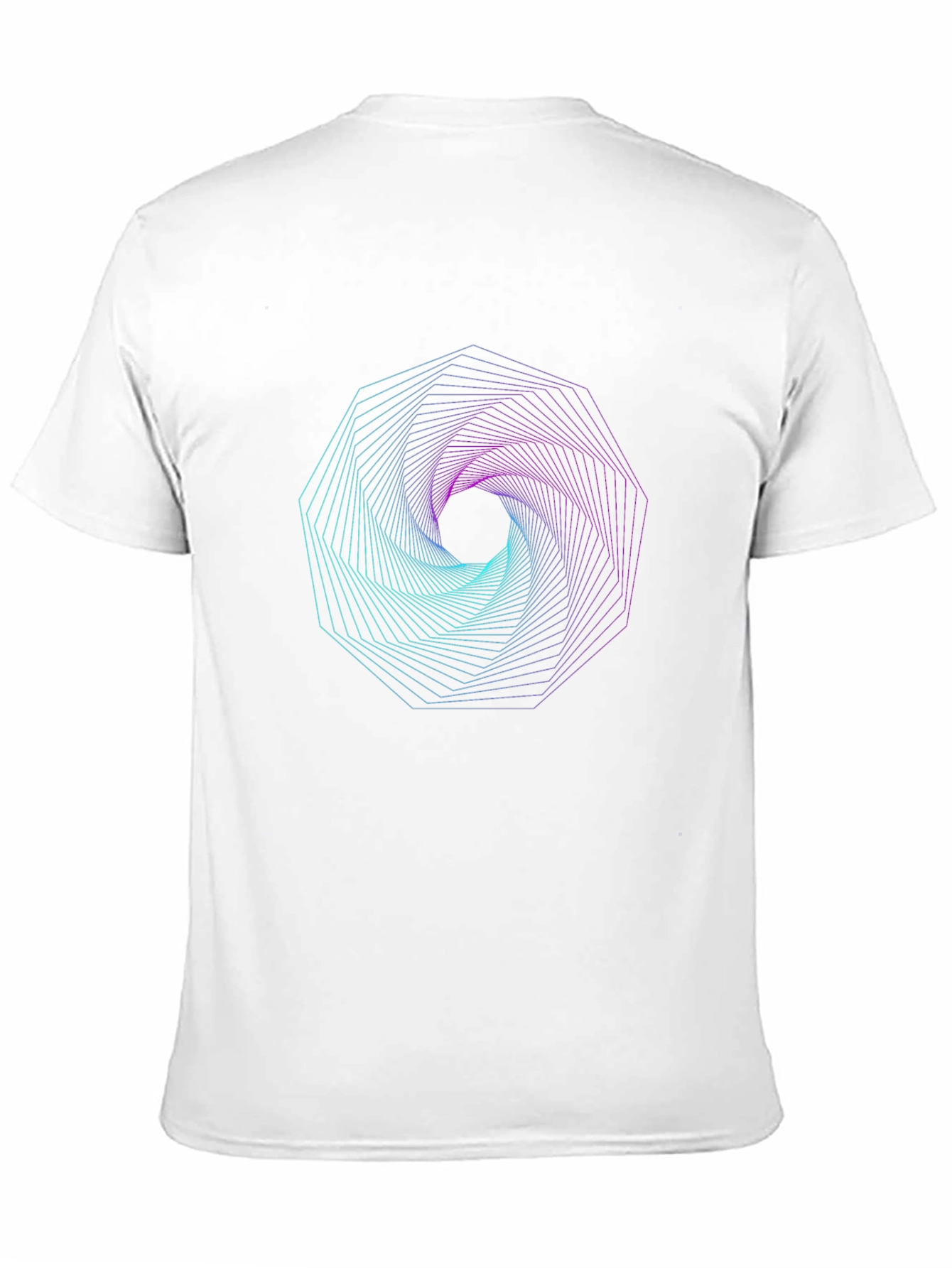 Geometric Vortex Graphic Print T-Shirt