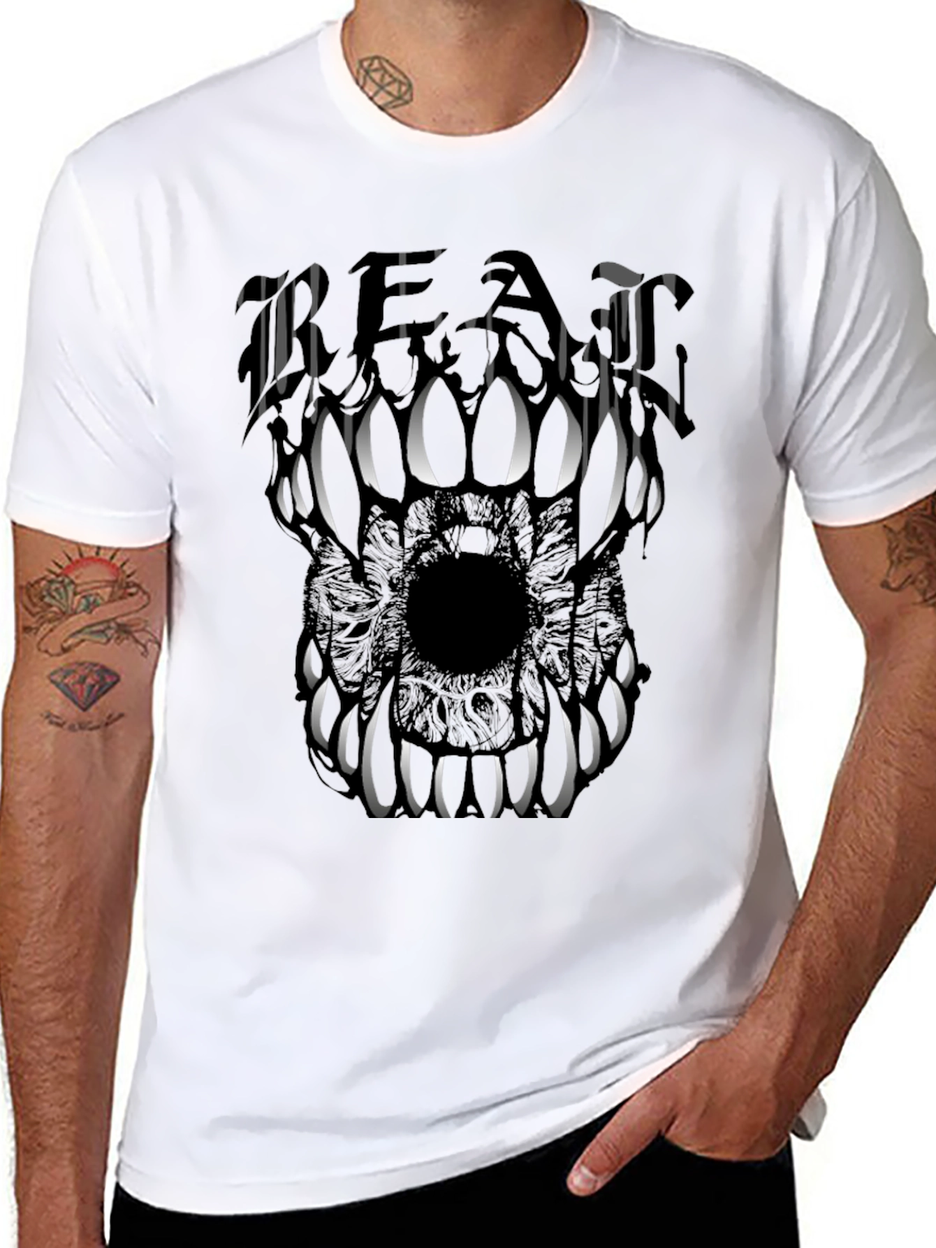 Beastly Graphic Black T-Shirt - Mens Fashion