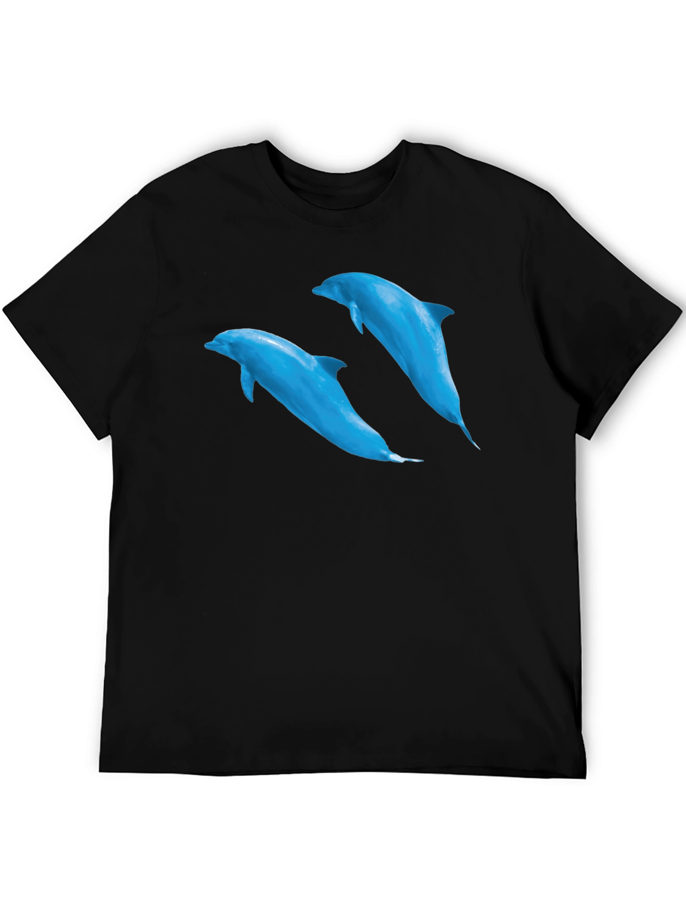 Dolphin Graphic Tee - Black Short Sleeve T-Shirt