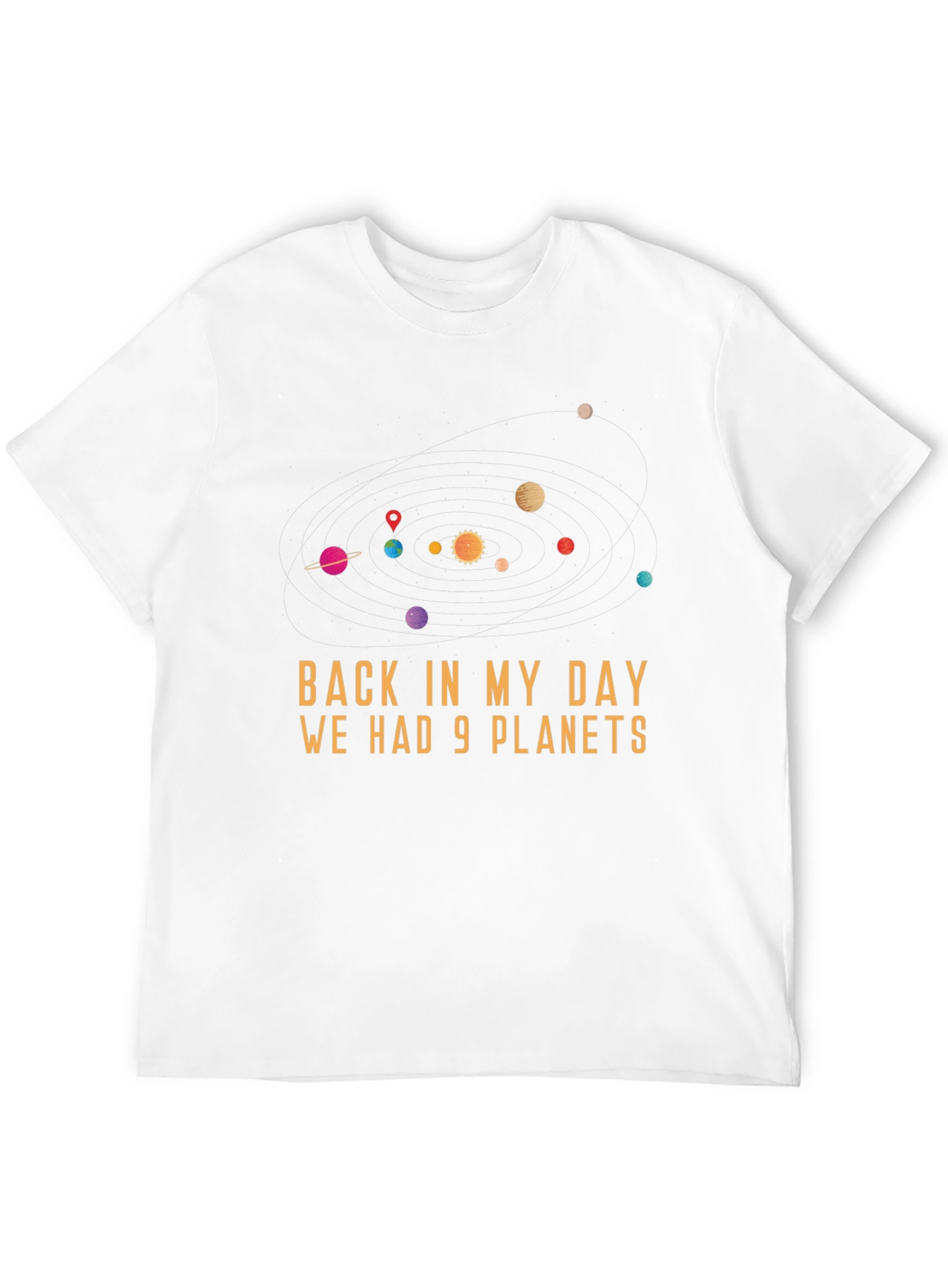 9 Planets T-Shirt - Retro Space Humor Tee