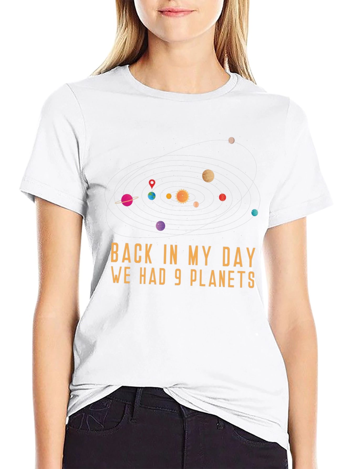 9 Planets T-Shirt - Retro Space Humor Tee